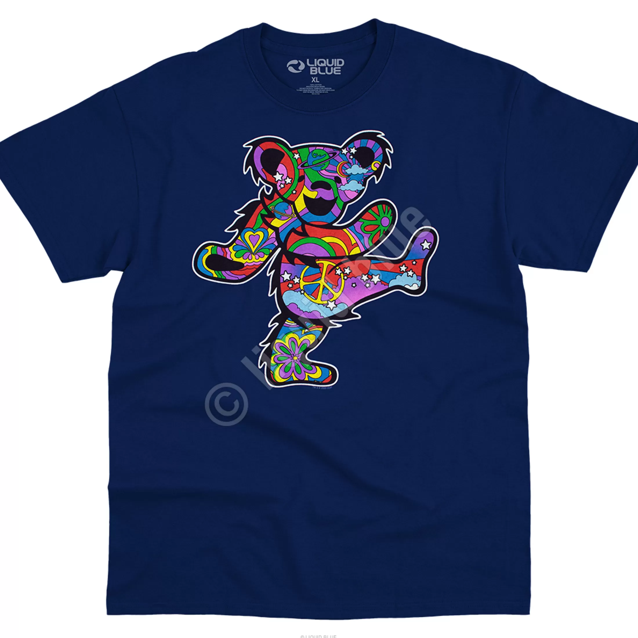 T-Shirt | Grateful Dead<Liquid Blue Mod Bear Navy T-Shirt