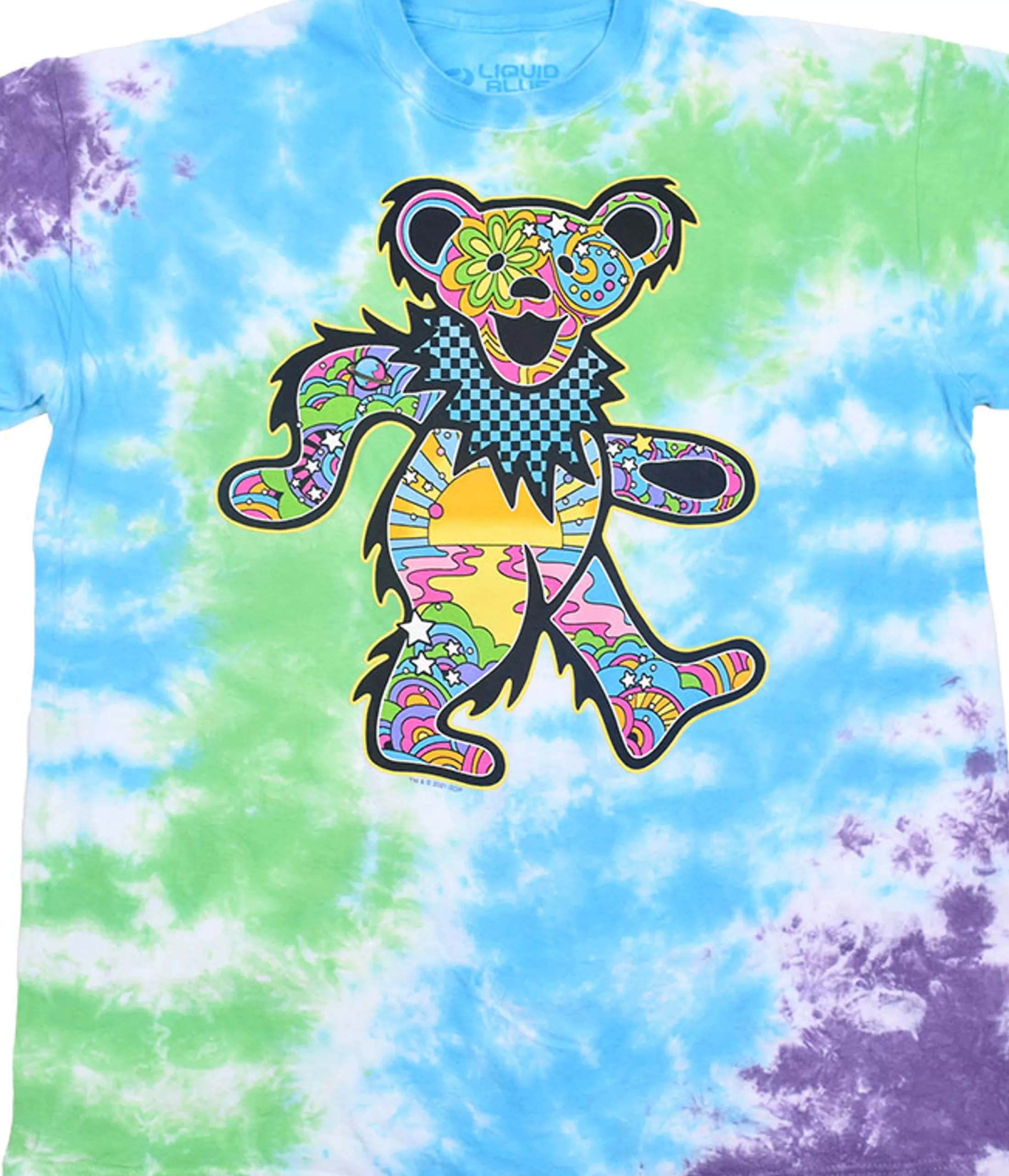 T-Shirt | Grateful Dead<Liquid Blue Mod Bear Tie-Dye T-Shirt