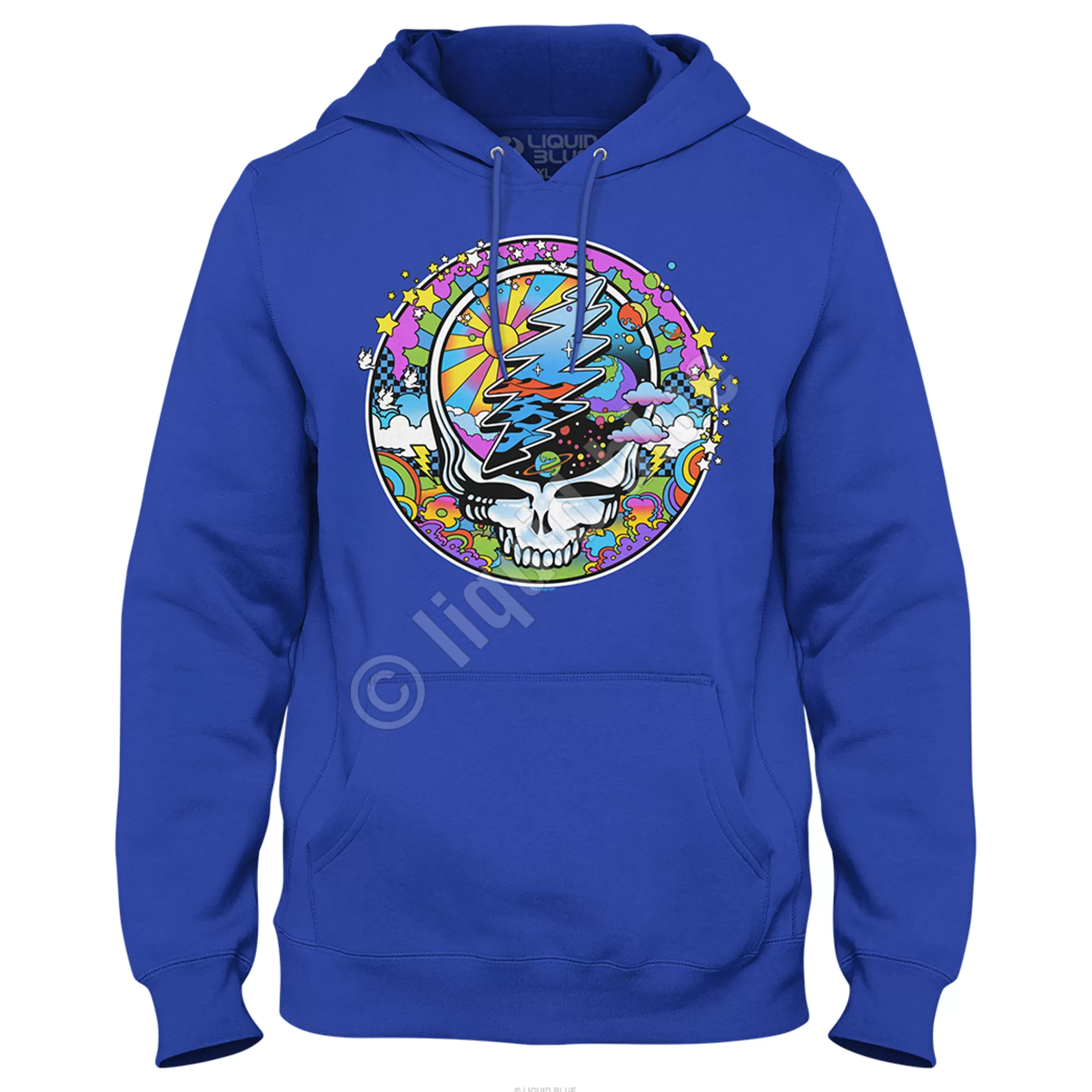 Hoodie | Grateful Dead<Liquid Blue Mod Max SYFace Blue Hoodie