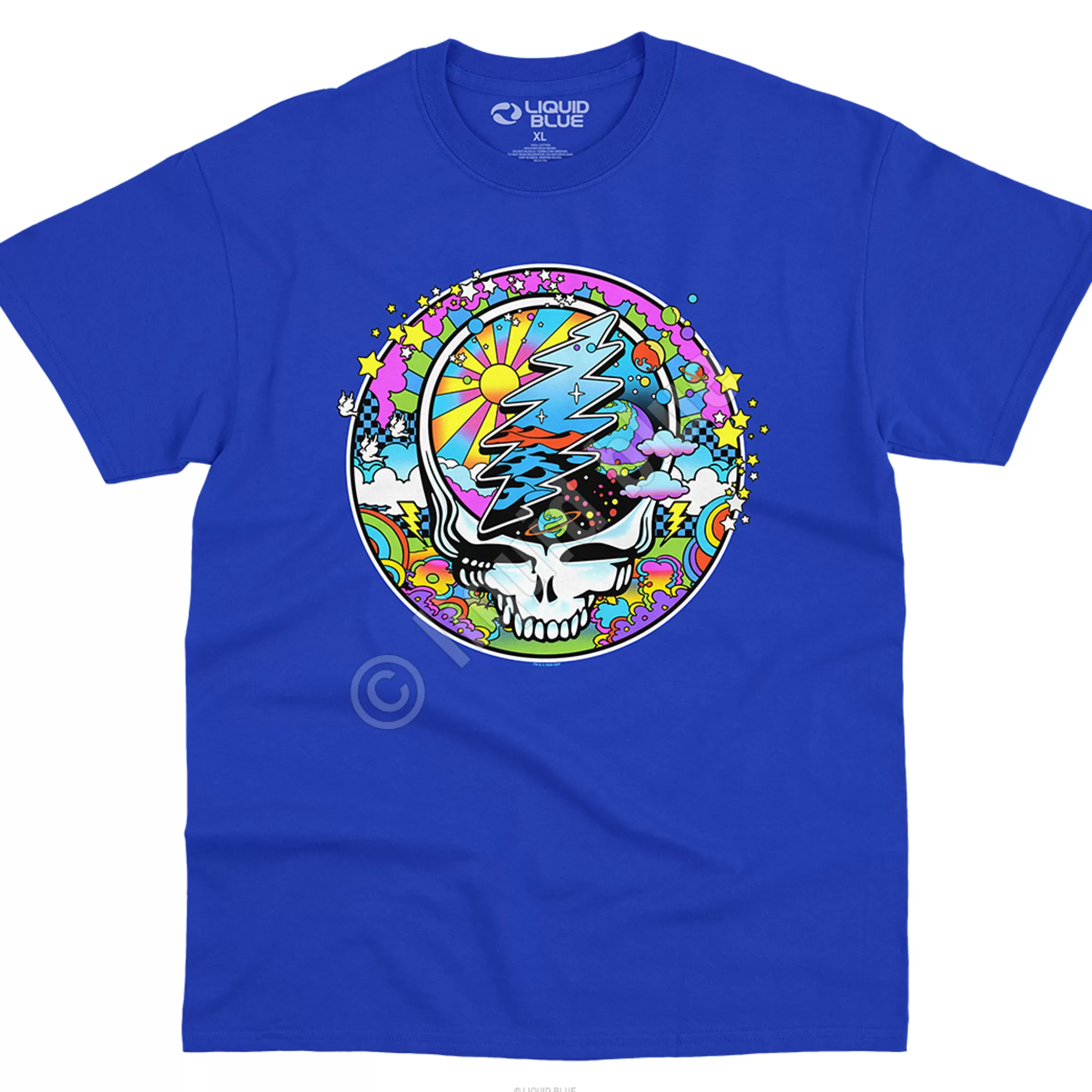 T-Shirt | Grateful Dead<Liquid Blue Mod Max SYFace Blue T-Shirt