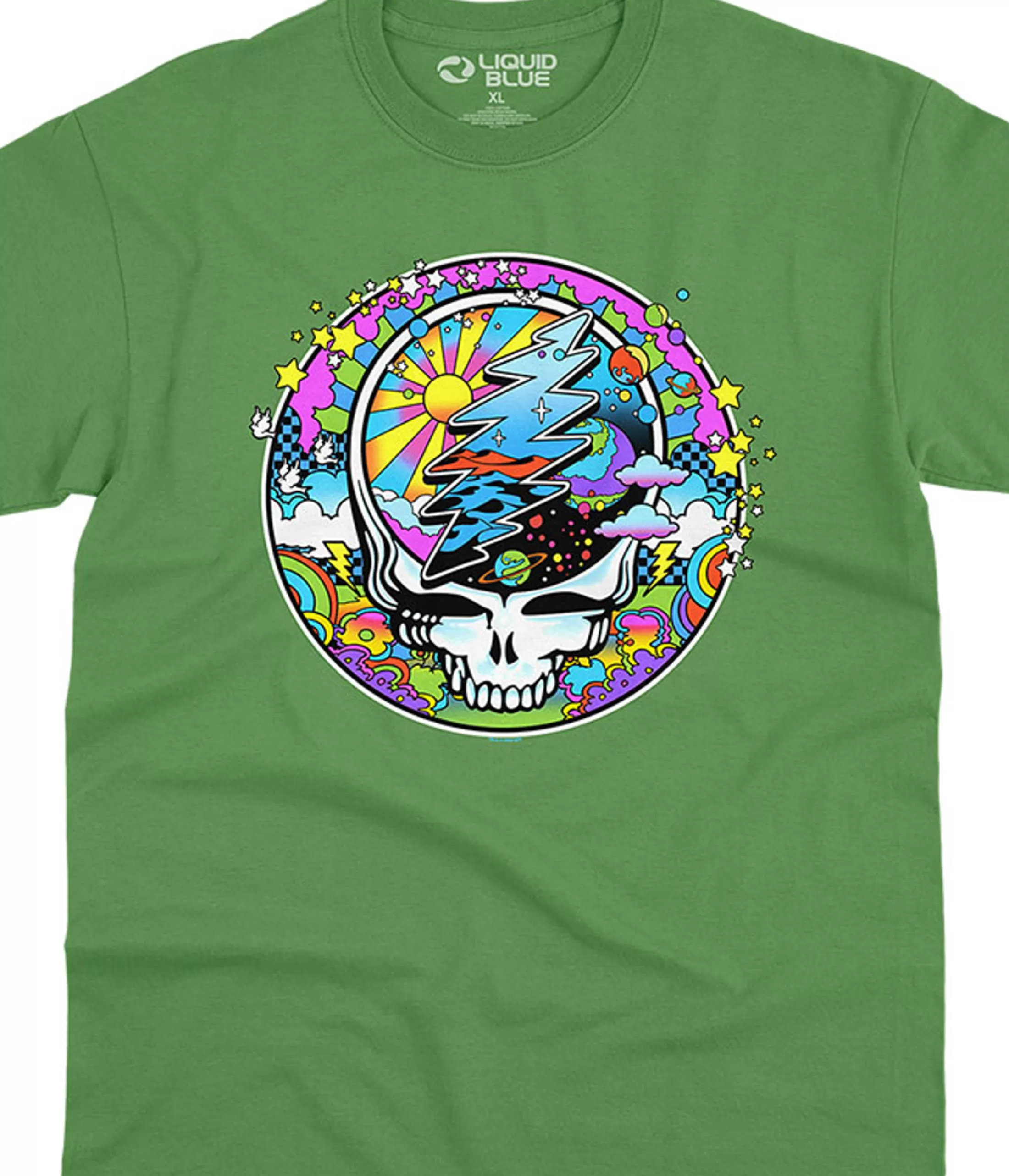 T-Shirt | Grateful Dead<Liquid Blue Mod Max SYFace Green T-Shirt