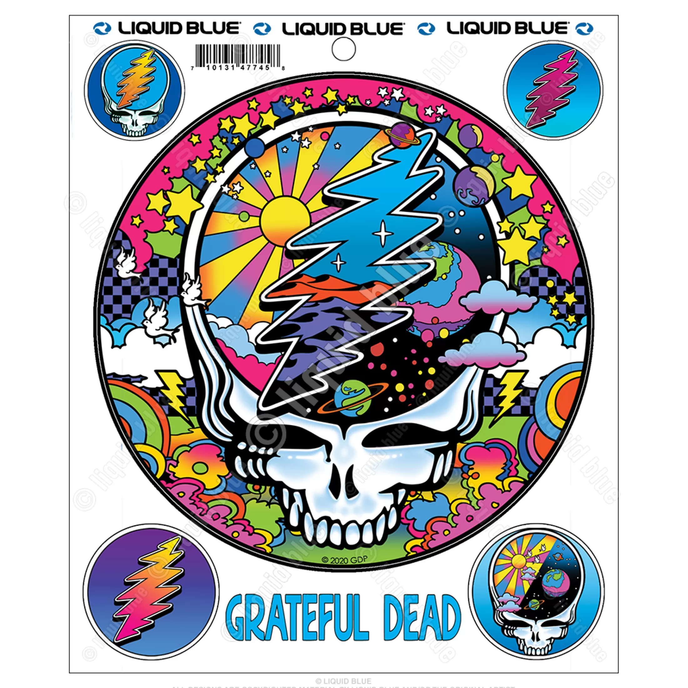 Grateful Dead<Liquid Blue Mod Max SYFace Multi Sticker