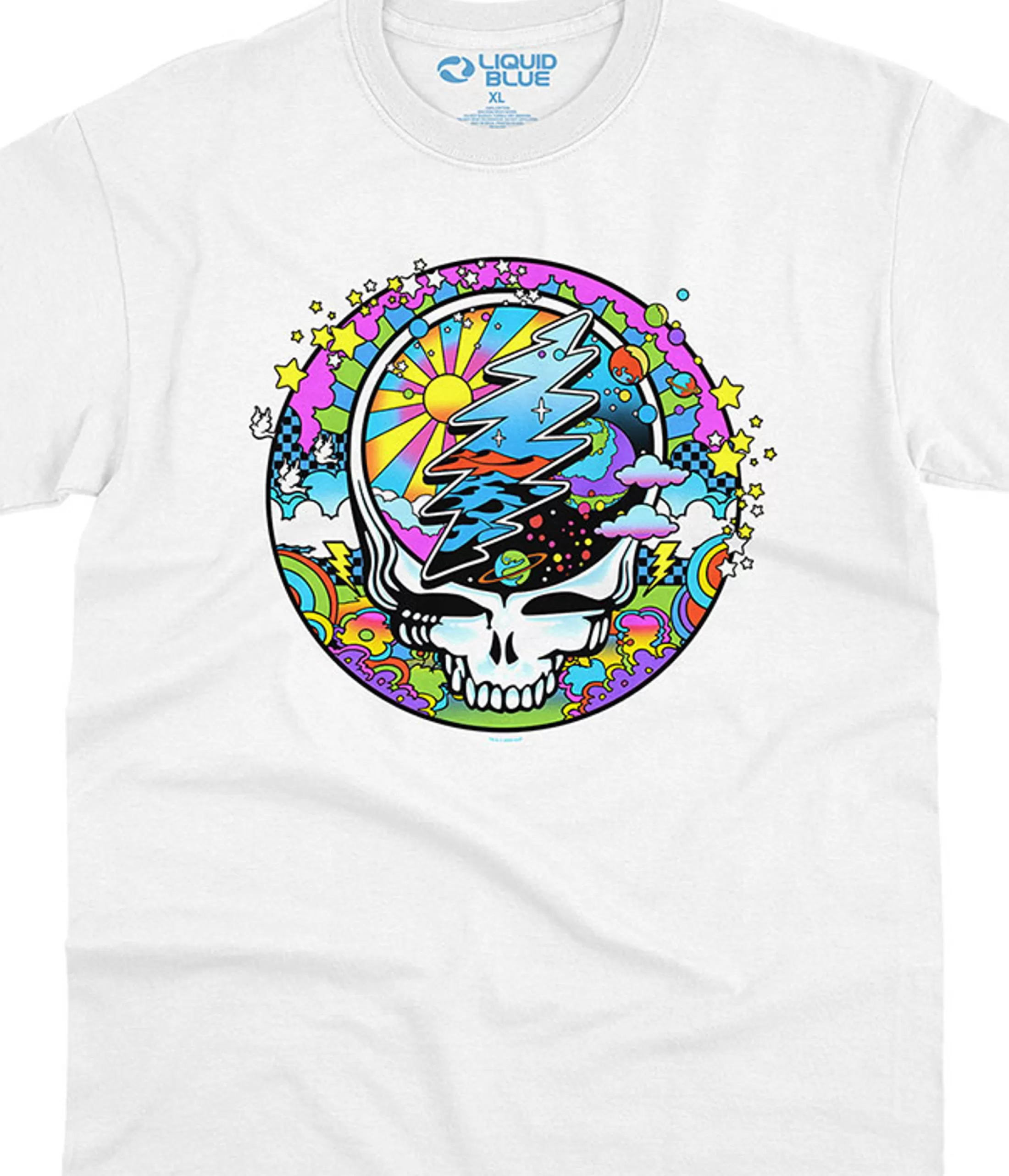 T-Shirt | Grateful Dead<Liquid Blue Mod Max SYFace White T-Shirt