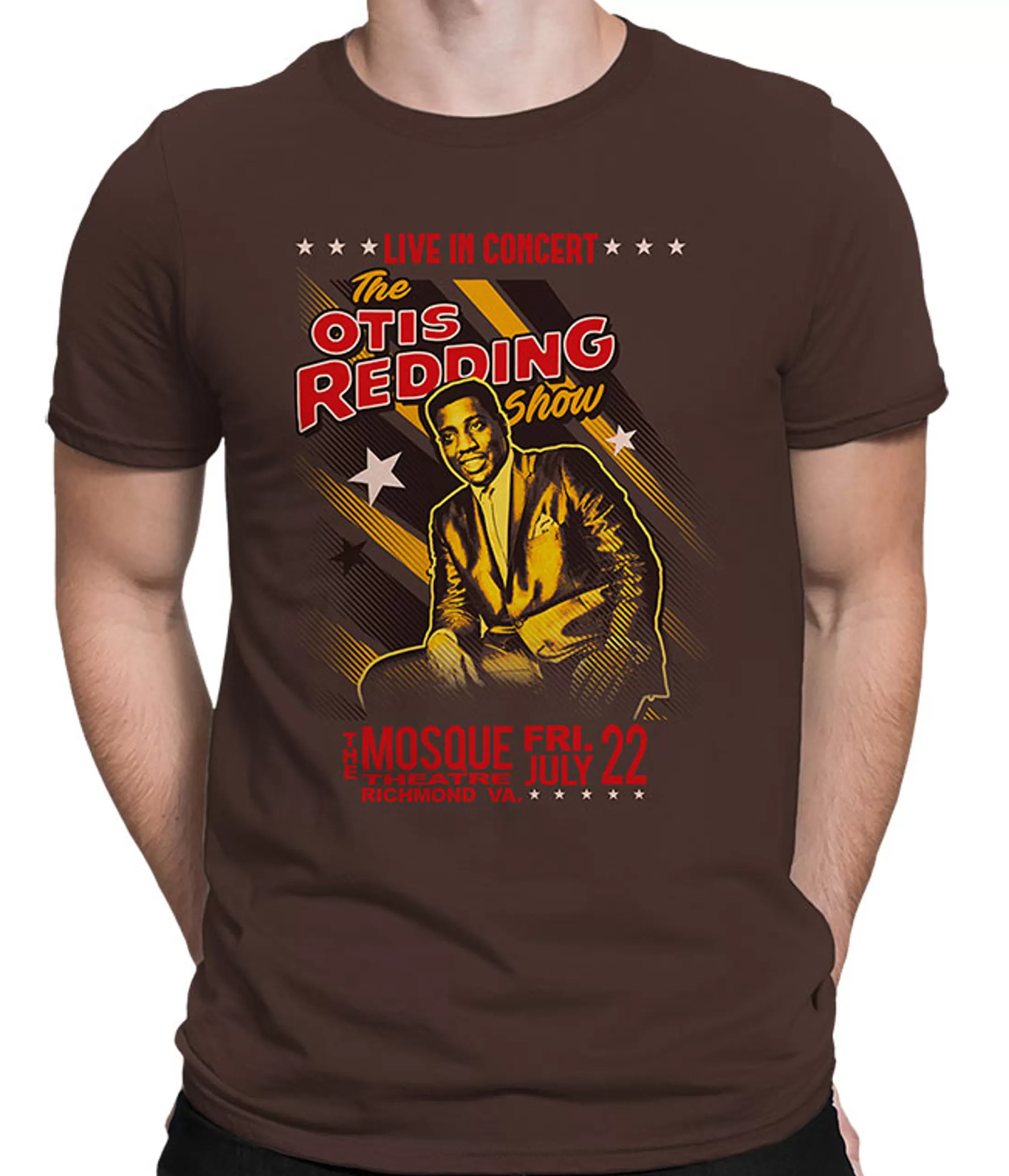 Athletic T-Shirt | Otis Redding<Liquid Blue Mosque Theatre Brown Athletic T-Shirt