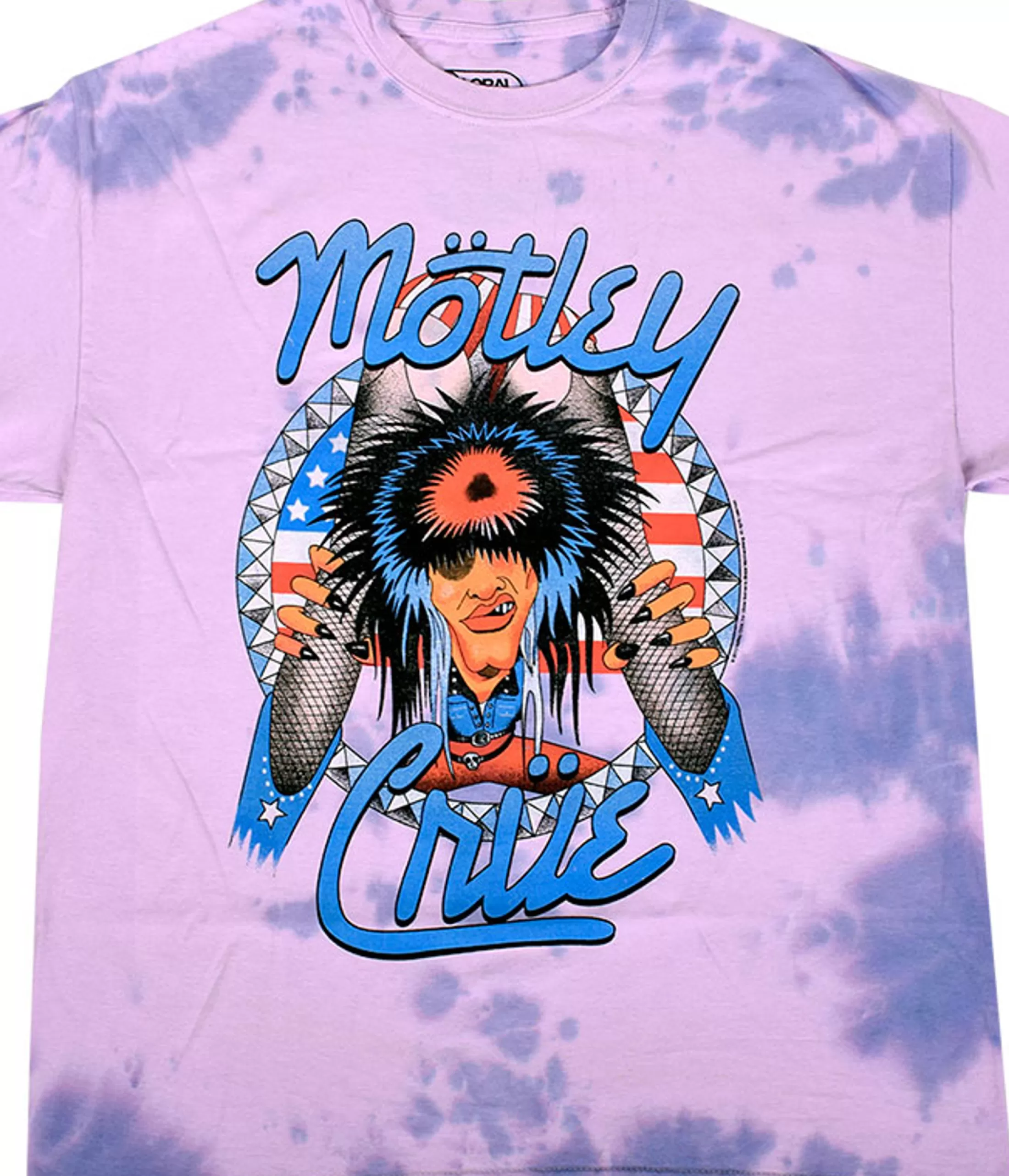 T-Shirt | Motley Crue<Liquid Blue Motley Crue Americana Tie-Dye T-Shirt