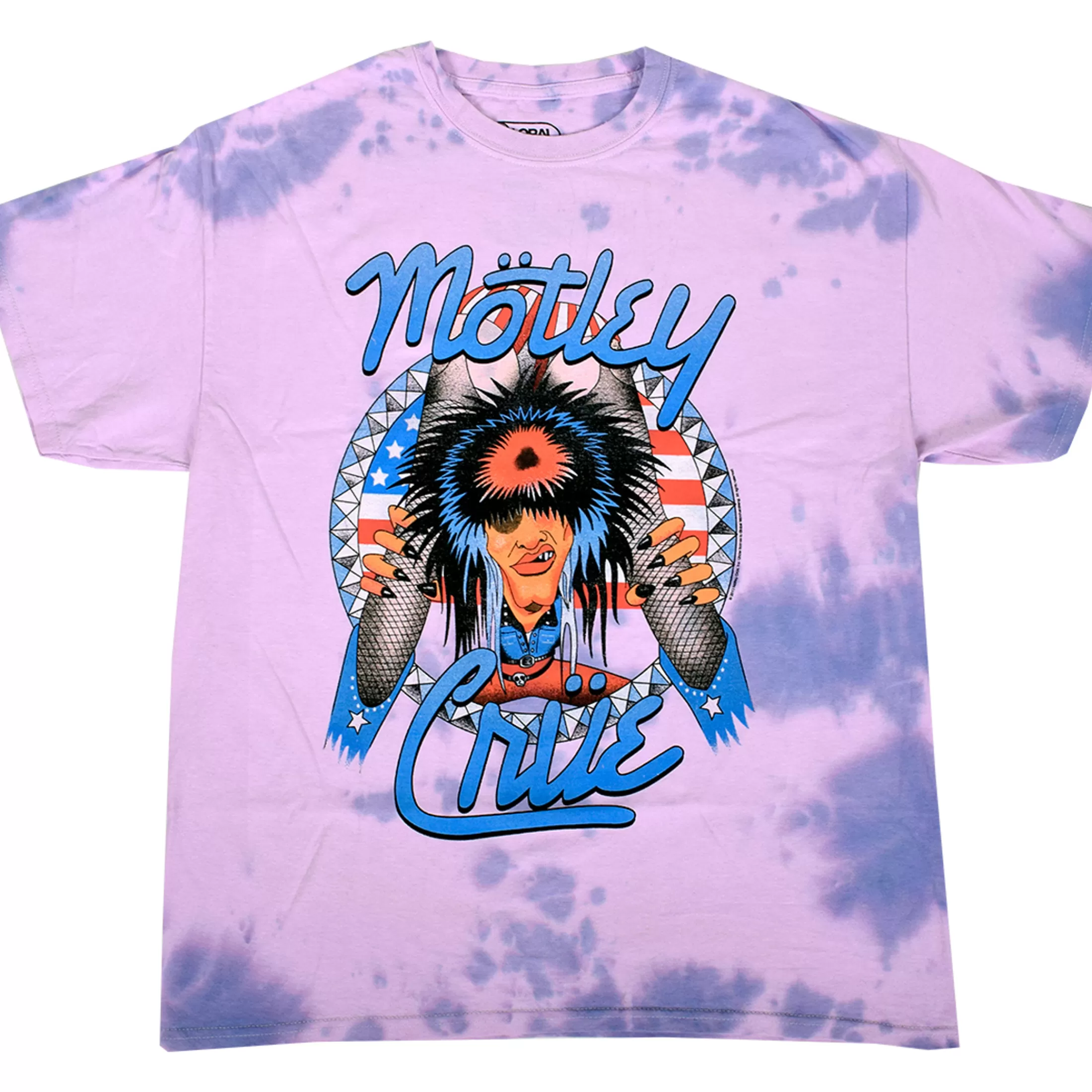 T-Shirt | Motley Crue<Liquid Blue Motley Crue Americana Tie-Dye T-Shirt