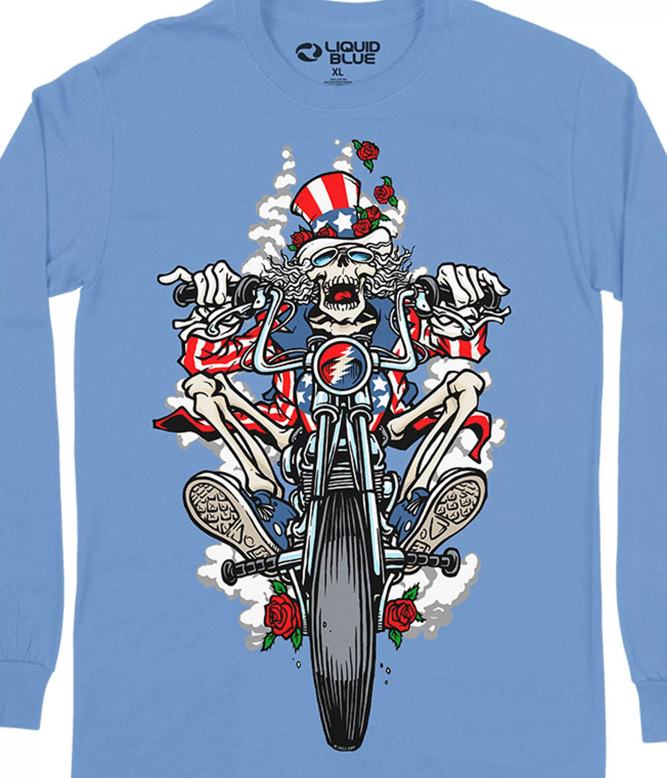 Long Sleeve | Moto Sam<Liquid Blue Moto Sam Long Sleeve T-Shirt