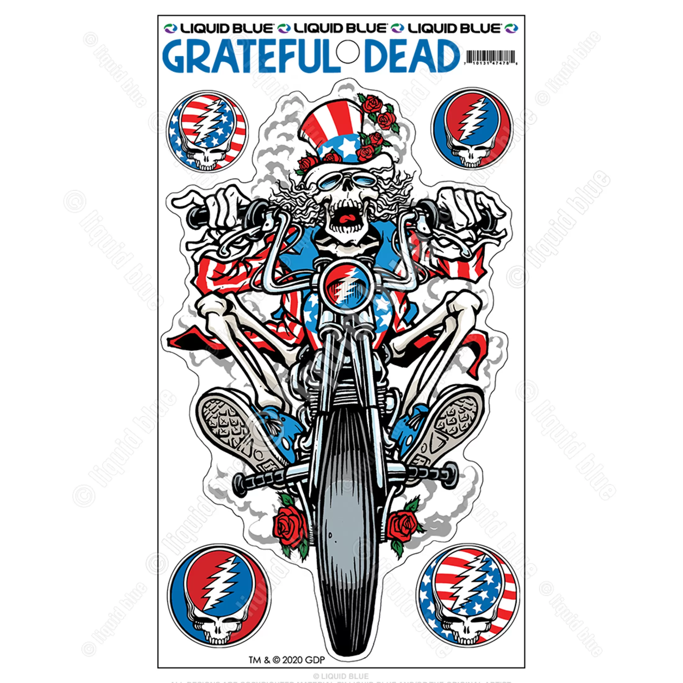 Grateful Dead | Classic<Liquid Blue Moto Sam Multi Sticker