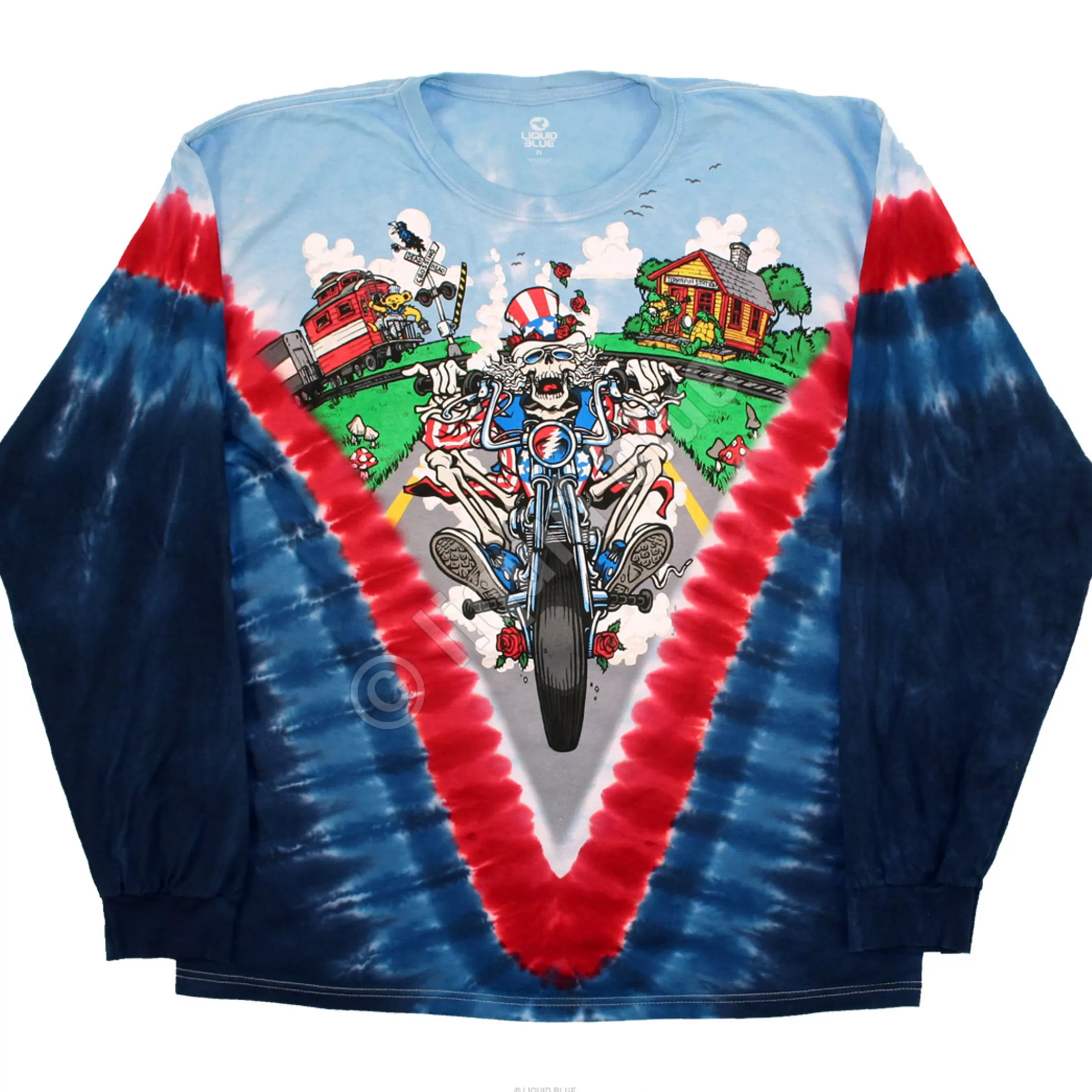 Long Sleeve | Grateful Dead<Liquid Blue Moto Sam Tie-Dye Long Sleeve T-Shirt