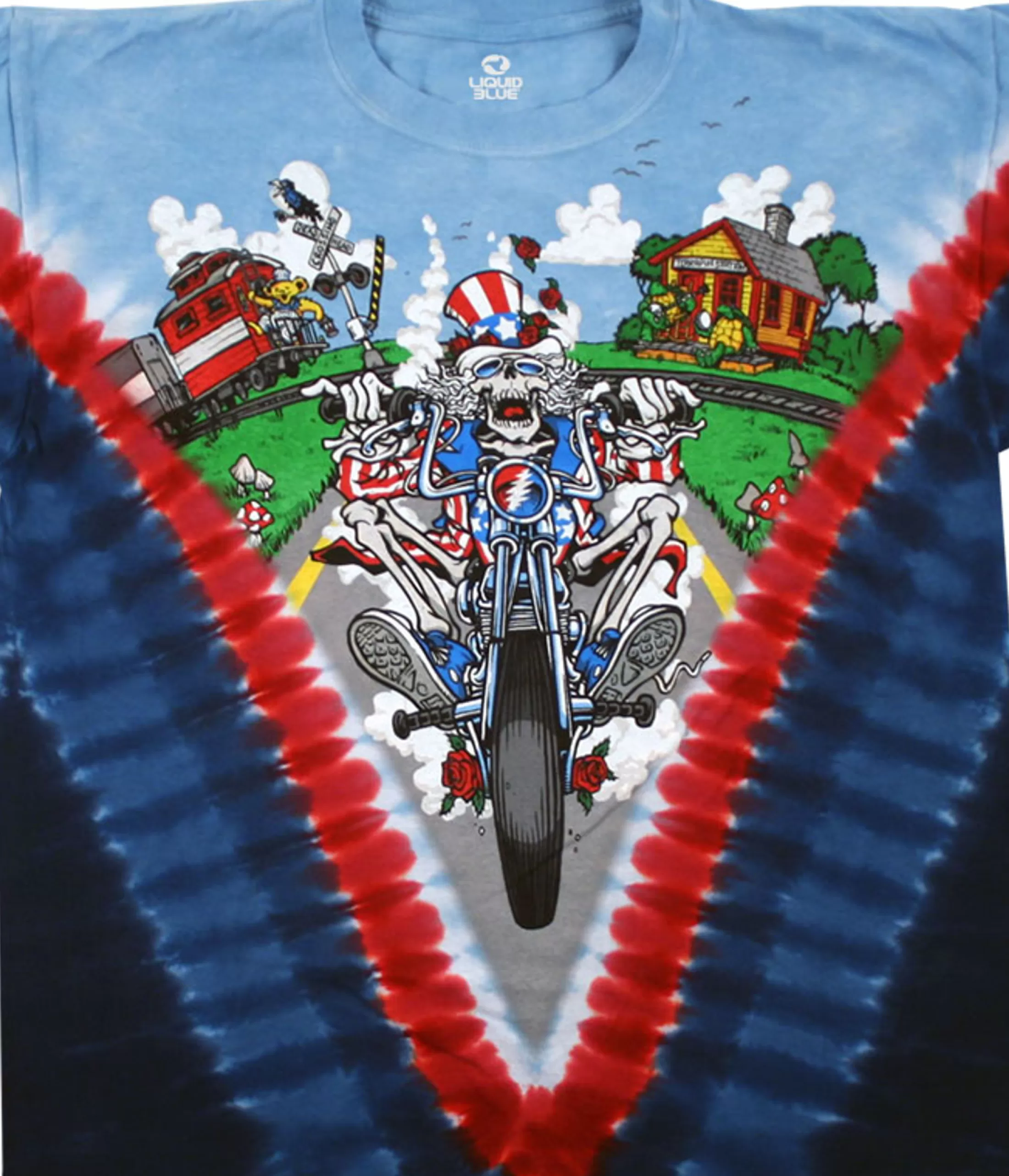 T-Shirt | Grateful Dead<Liquid Blue Moto Sam Tie-Dye T-Shirt