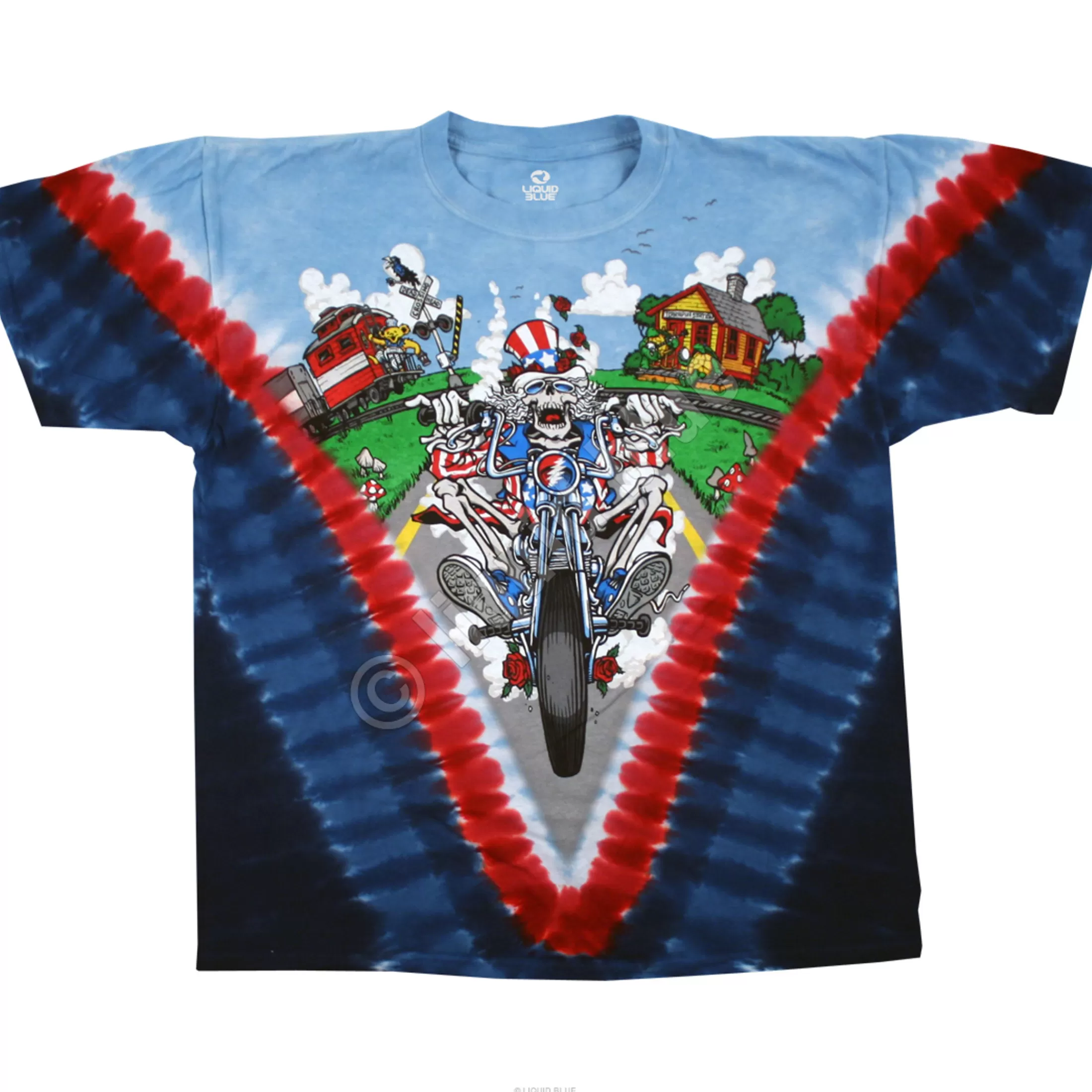 T-Shirt | Grateful Dead<Liquid Blue Moto Sam Tie-Dye T-Shirt