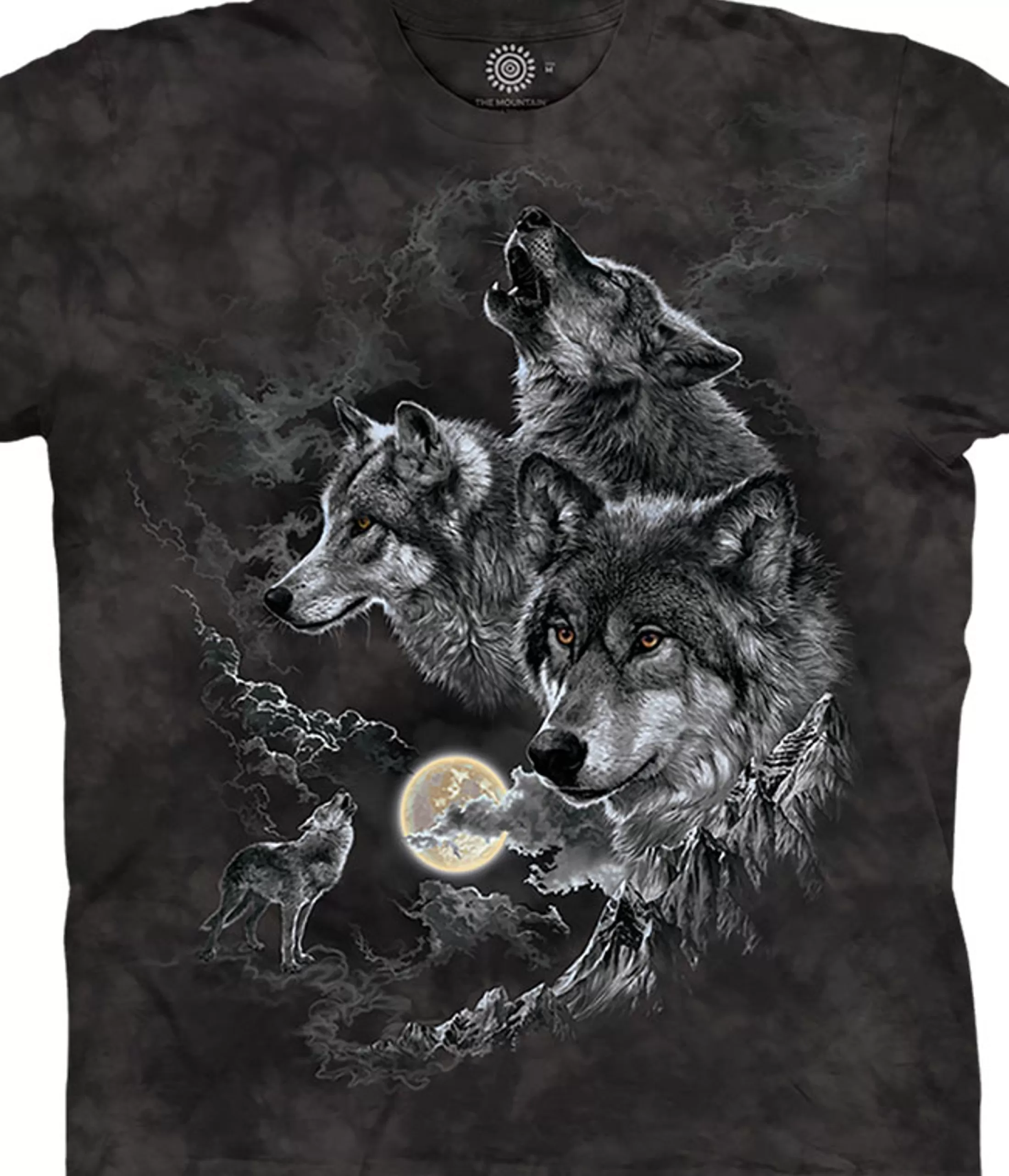 T-Shirt | Wolf Shirt Collection<Liquid Blue Mountain Trio Moon Classic Cotton T-Shirt