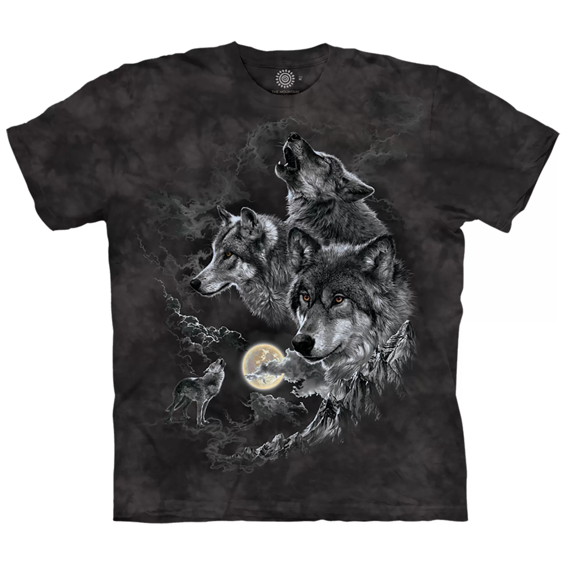 T-Shirt | Wolf Shirt Collection<Liquid Blue Mountain Trio Moon Classic Cotton T-Shirt