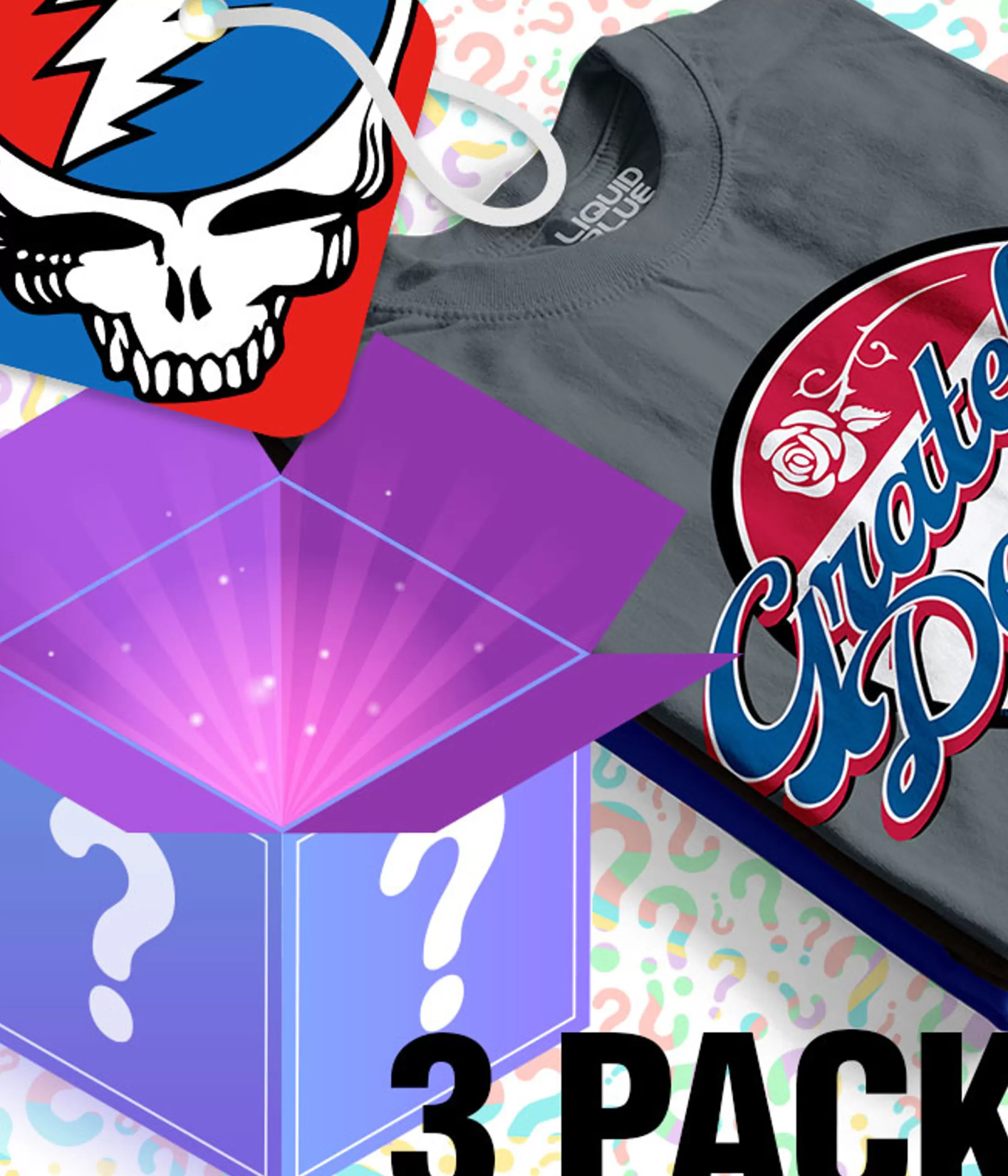 T-Shirt | Grateful Dead<Liquid Blue Mystery Dead Pack