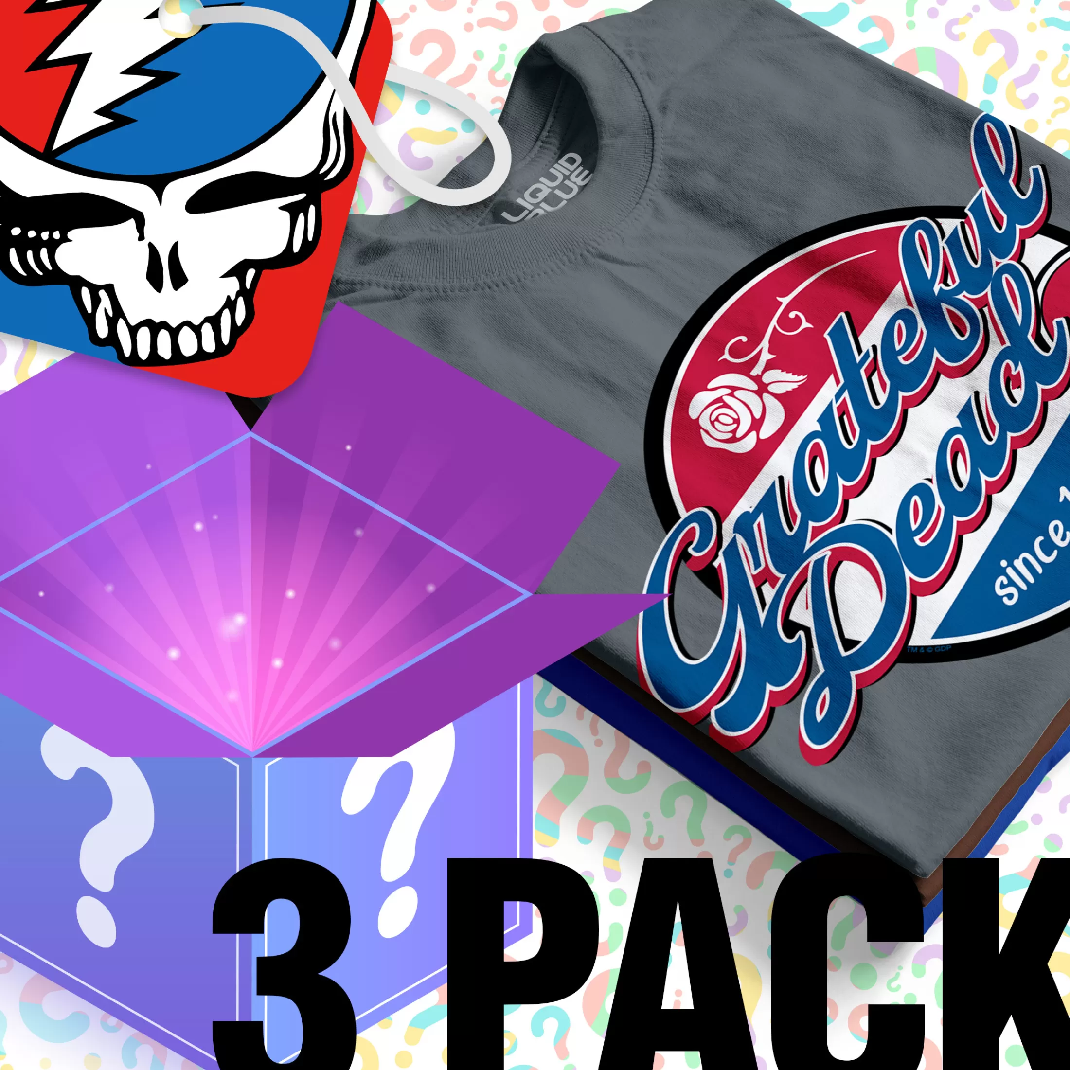 T-Shirt | Grateful Dead<Liquid Blue Mystery Dead Pack