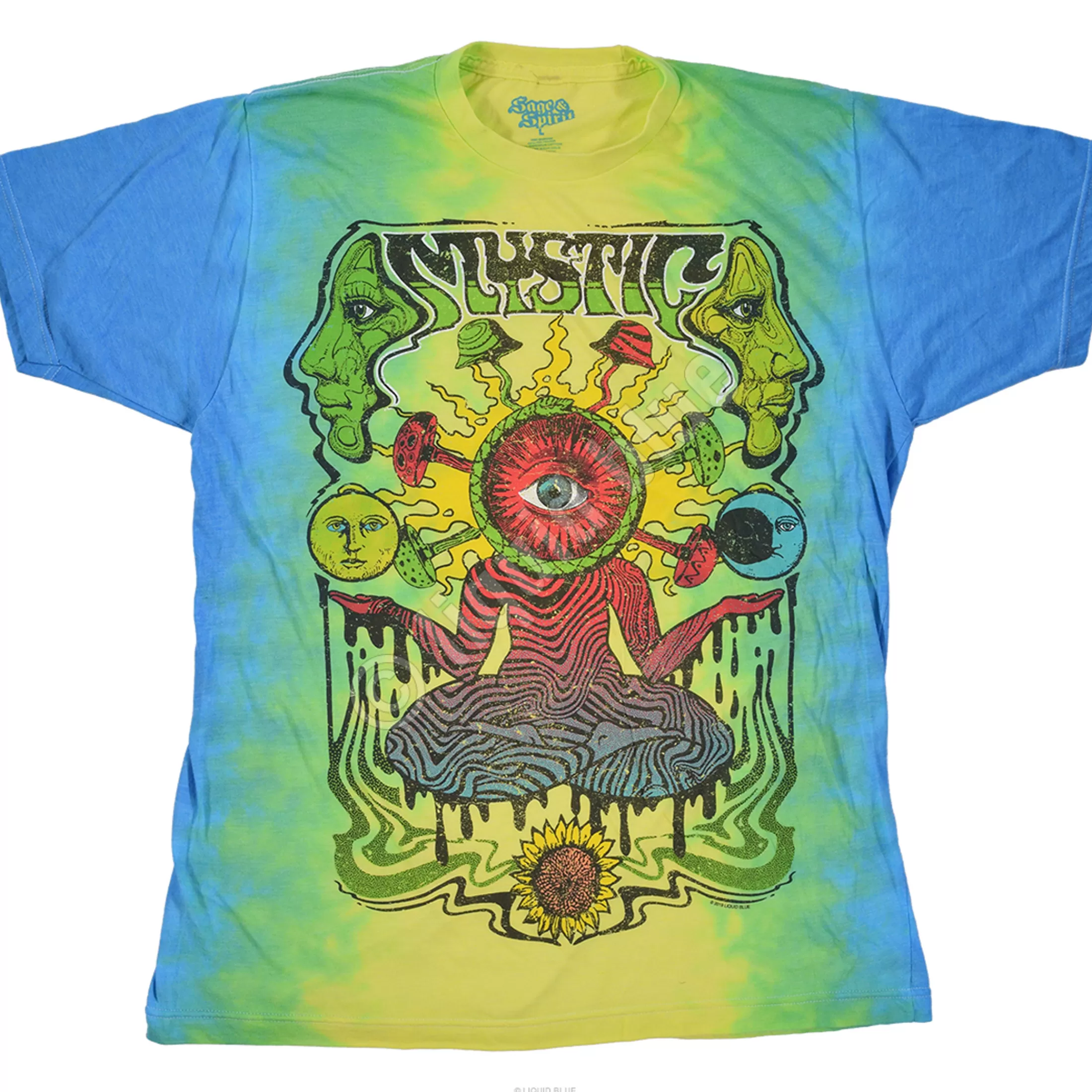 T-Shirt | Light Fantasy<Liquid Blue Mystic Tie-Dye T-Shirt