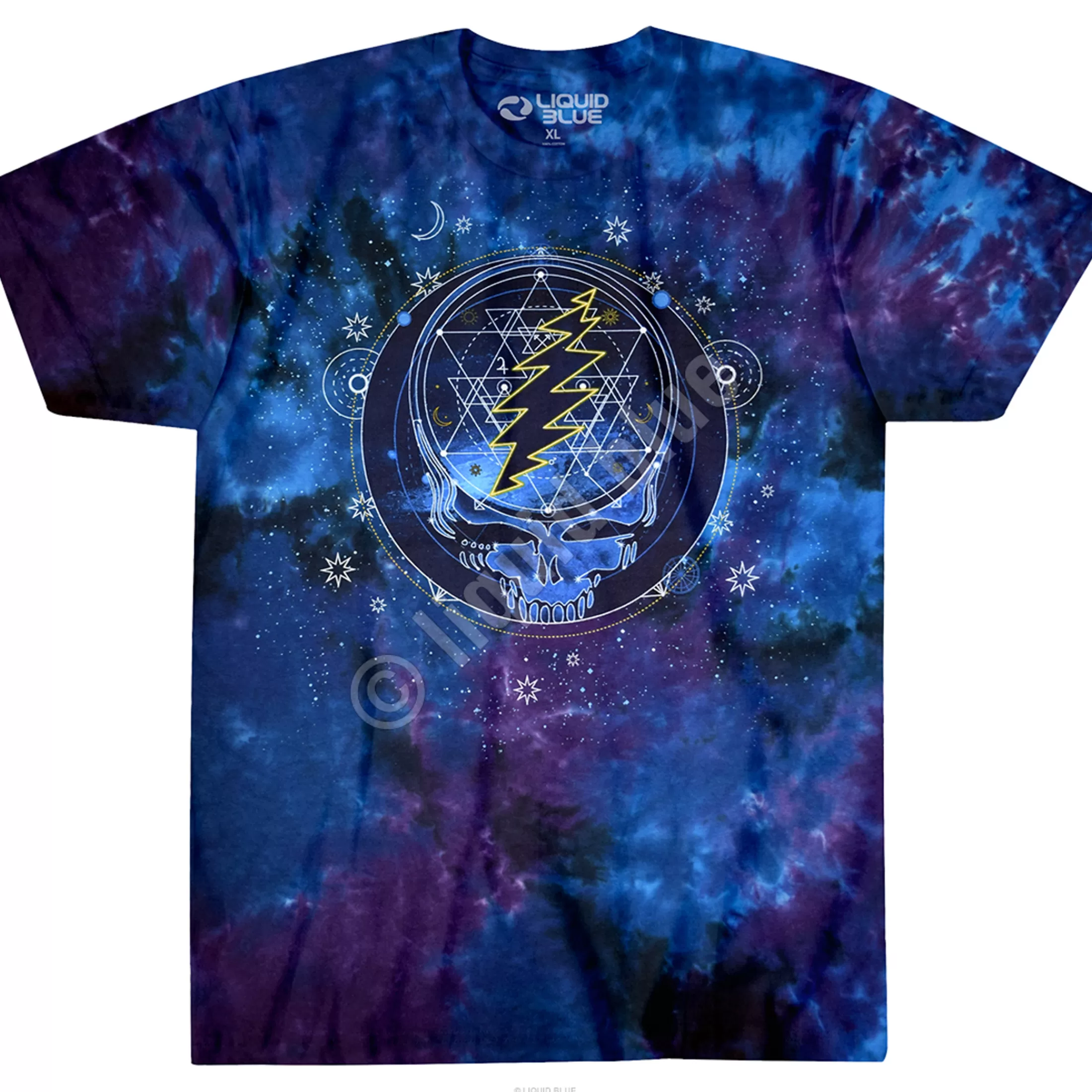 T-Shirt | Grateful Dead<Liquid Blue Mystical Stealie Tie-Dye T-Shirt