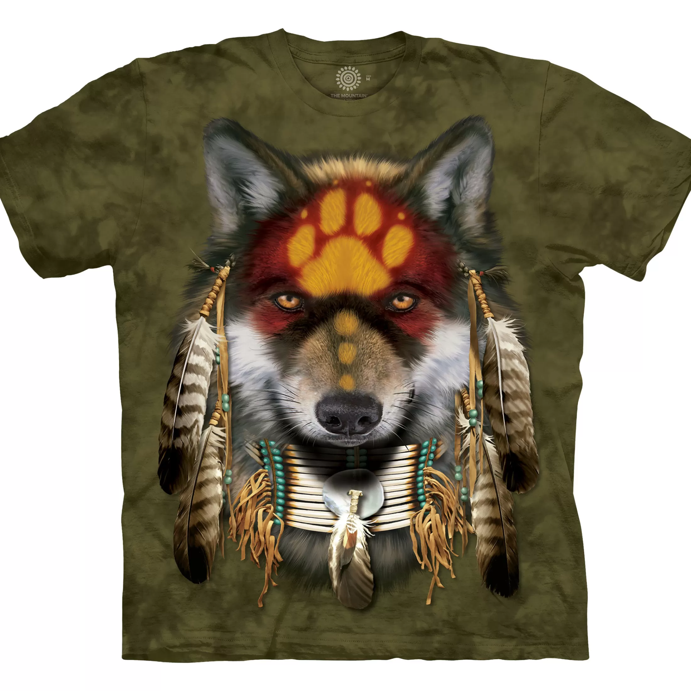 T-Shirt | Wolf Shirt Collection<Liquid Blue Native Wolf Spirit Classic Cotton T-Shirt