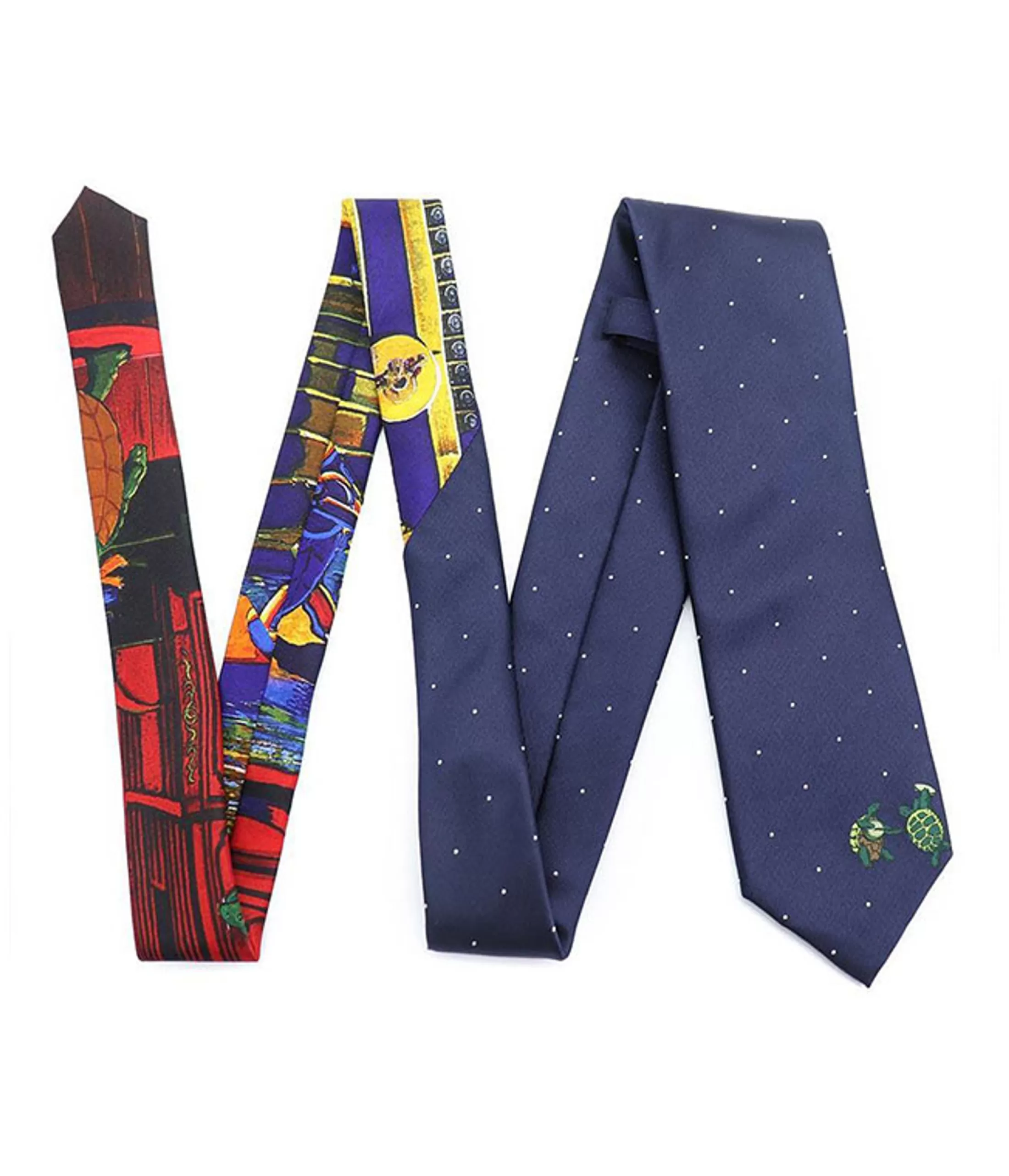 Ties | Grateful Dead<Liquid Blue Navy Dotted Terrapin Tie