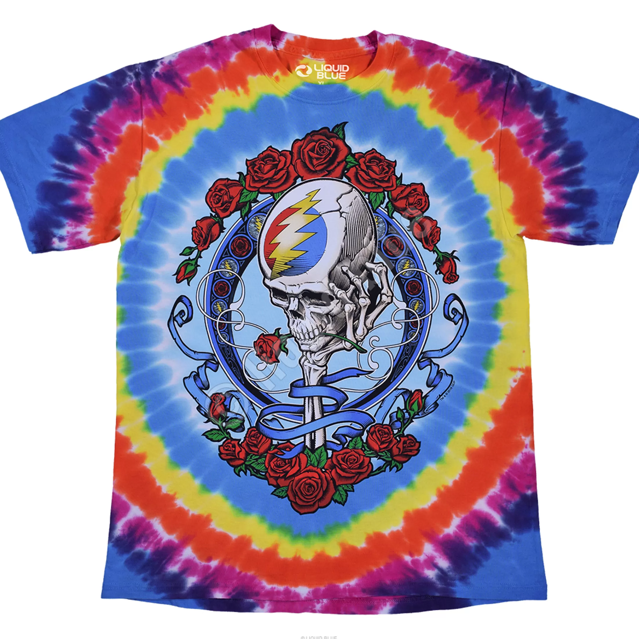 T-Shirt | Grateful Dead<Liquid Blue Never Dead Tie-Dye T-Shirt