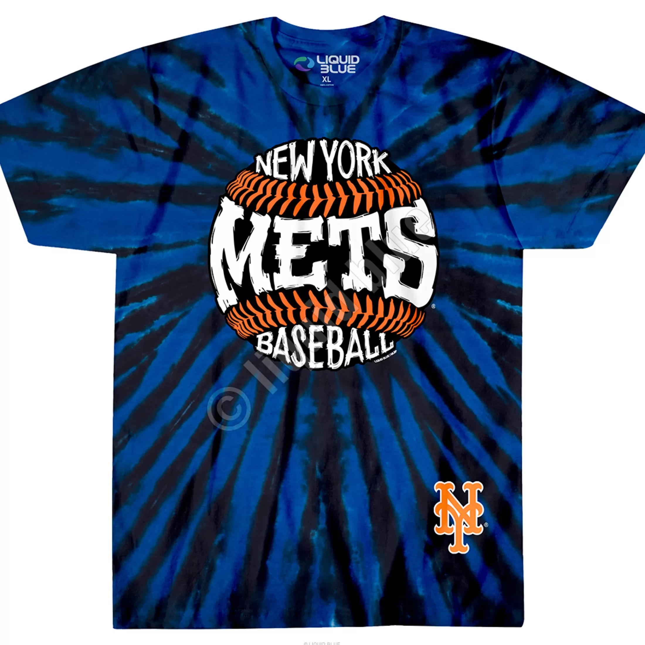 T-Shirt | New York Mets<Liquid Blue New York Mets Burst Tie-Dye T-Shirt