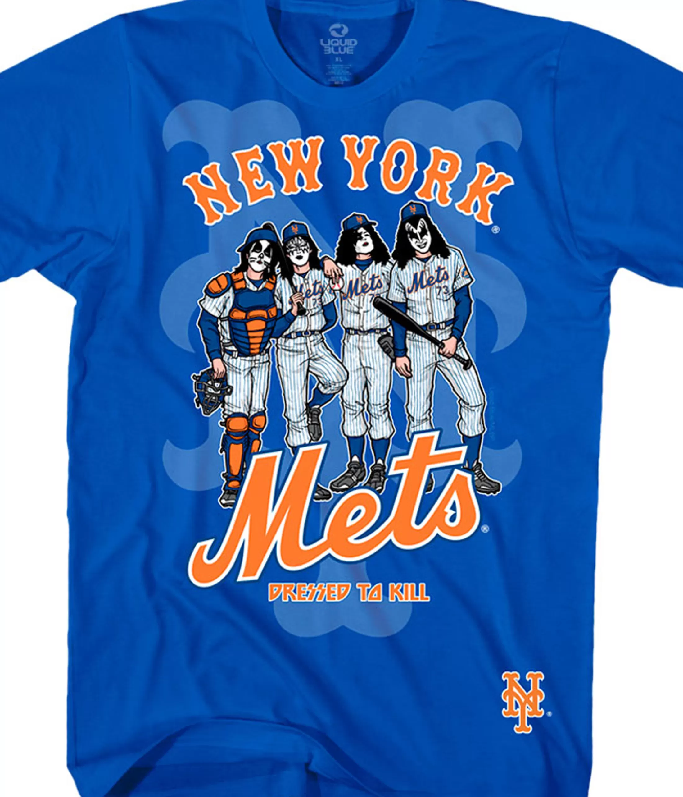 T-Shirt | New York Mets<Liquid Blue New York Mets Dressed to Kill Blue T-Shirt