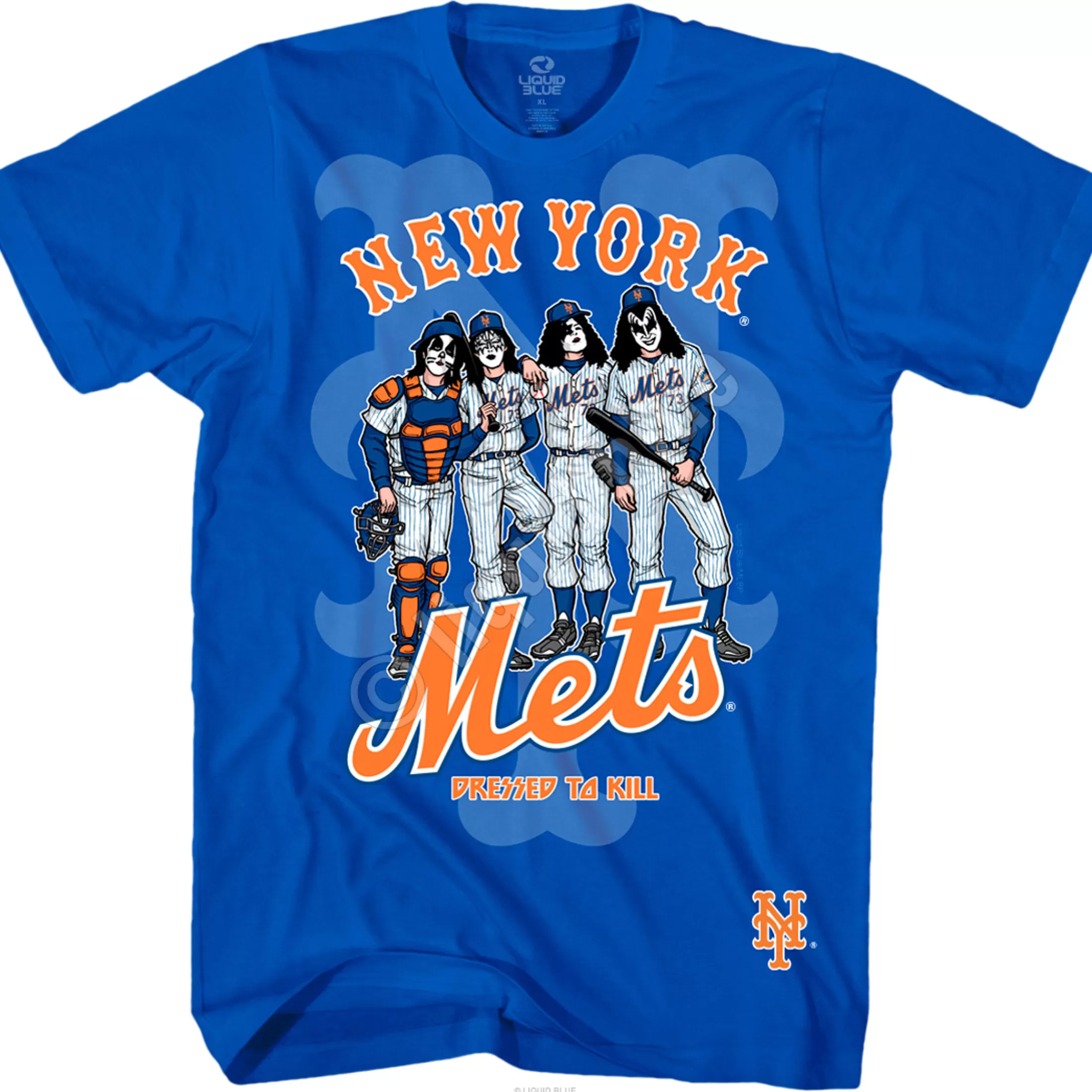 T-Shirt | New York Mets<Liquid Blue New York Mets Dressed to Kill Blue T-Shirt