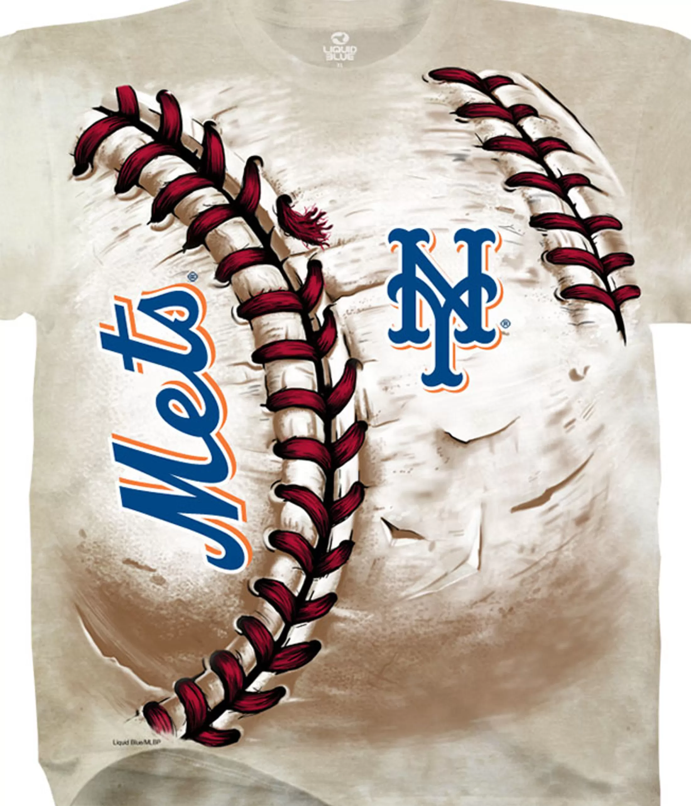 T-Shirt | New York Mets<Liquid Blue New York Mets Hardball Tie-Dye T-Shirt