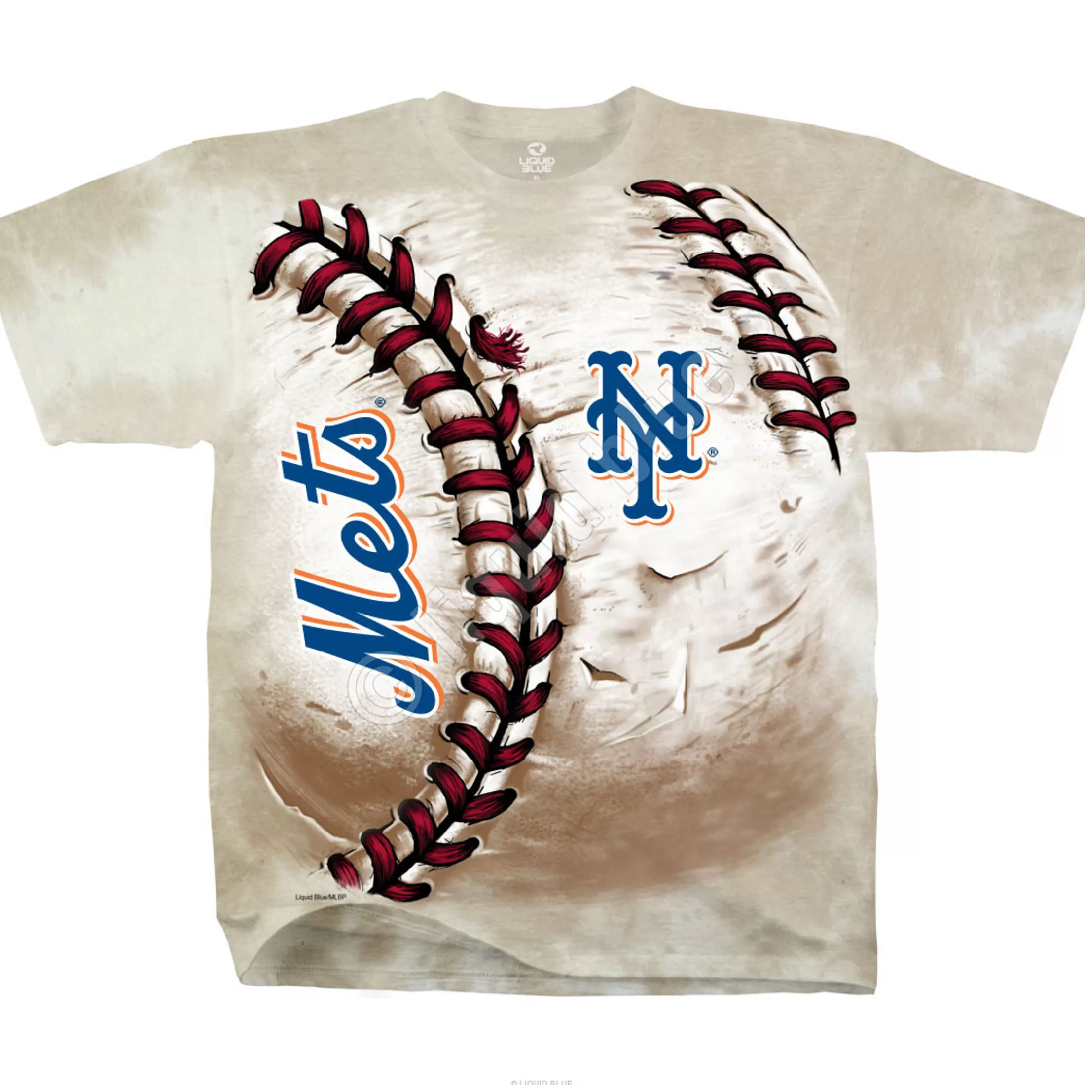 T-Shirt | New York Mets<Liquid Blue New York Mets Hardball Tie-Dye T-Shirt