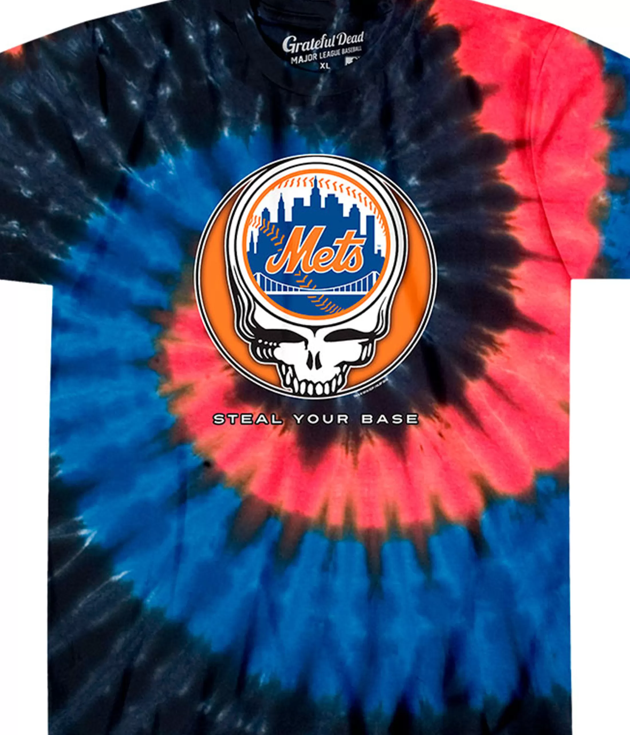 T-Shirt | New York Mets<Liquid Blue New York Mets Steal Your Base Tie-Dye T-Shirt