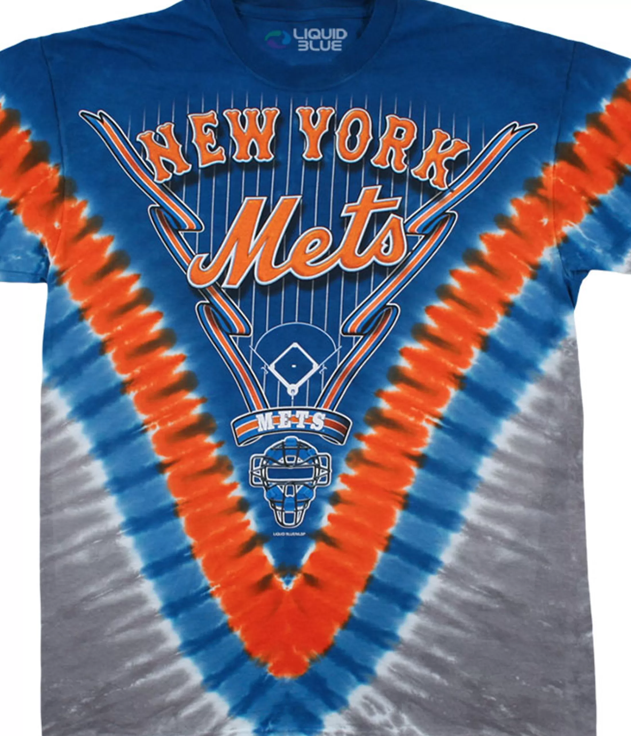 T-Shirt | New York Mets<Liquid Blue New York Mets V Tie-Dye T-Shirt