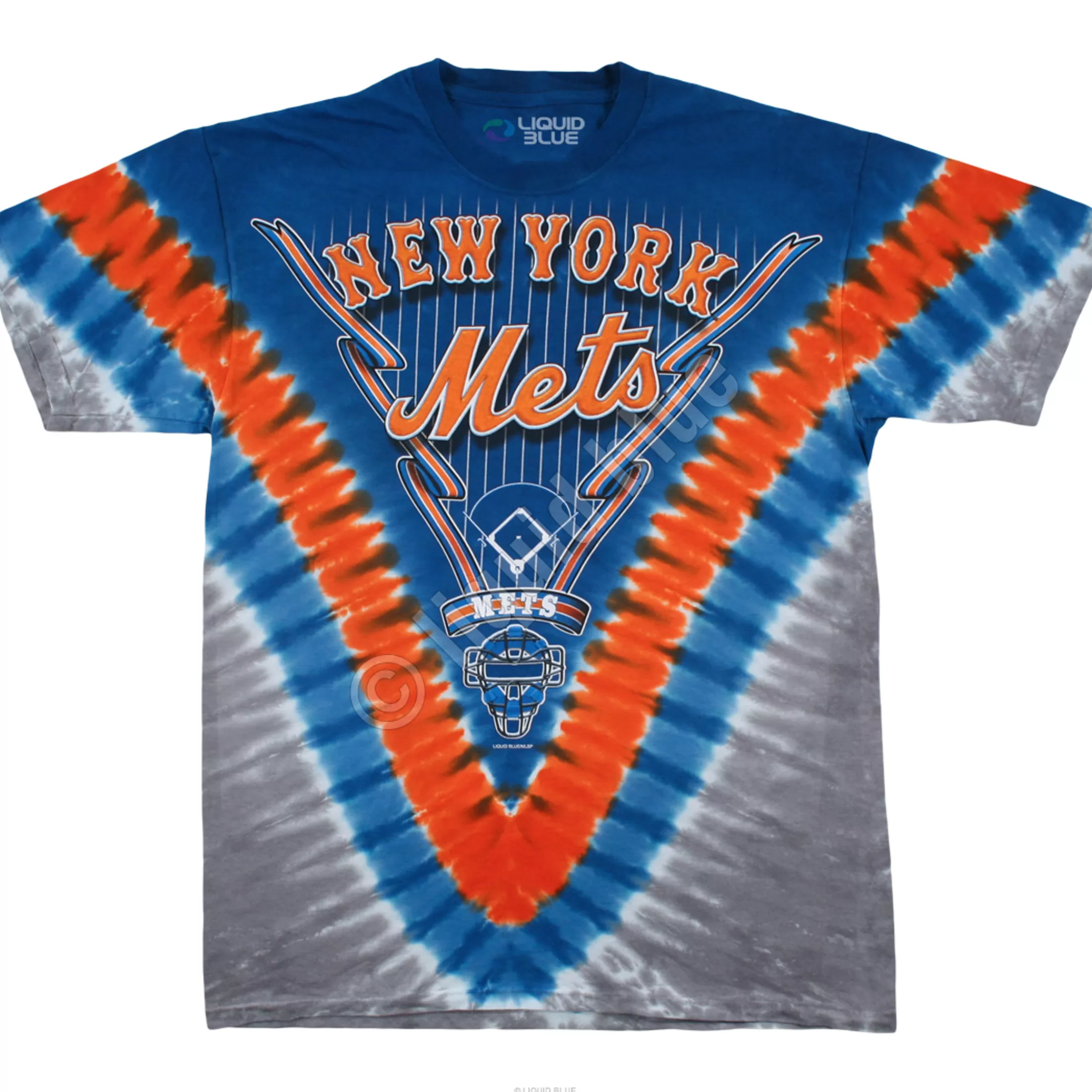 T-Shirt | New York Mets<Liquid Blue New York Mets V Tie-Dye T-Shirt