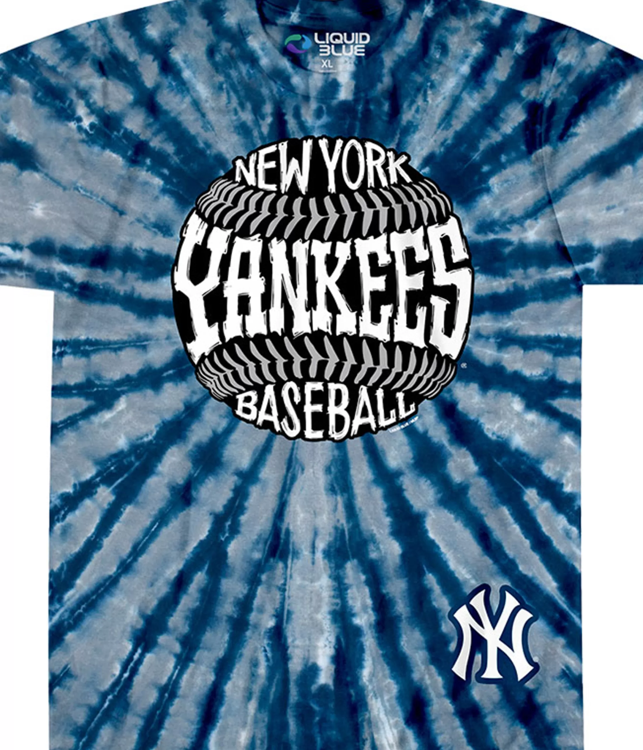 T-Shirt | New York Yankees<Liquid Blue New York Yankees Burst Tie-Dye T-Shirt