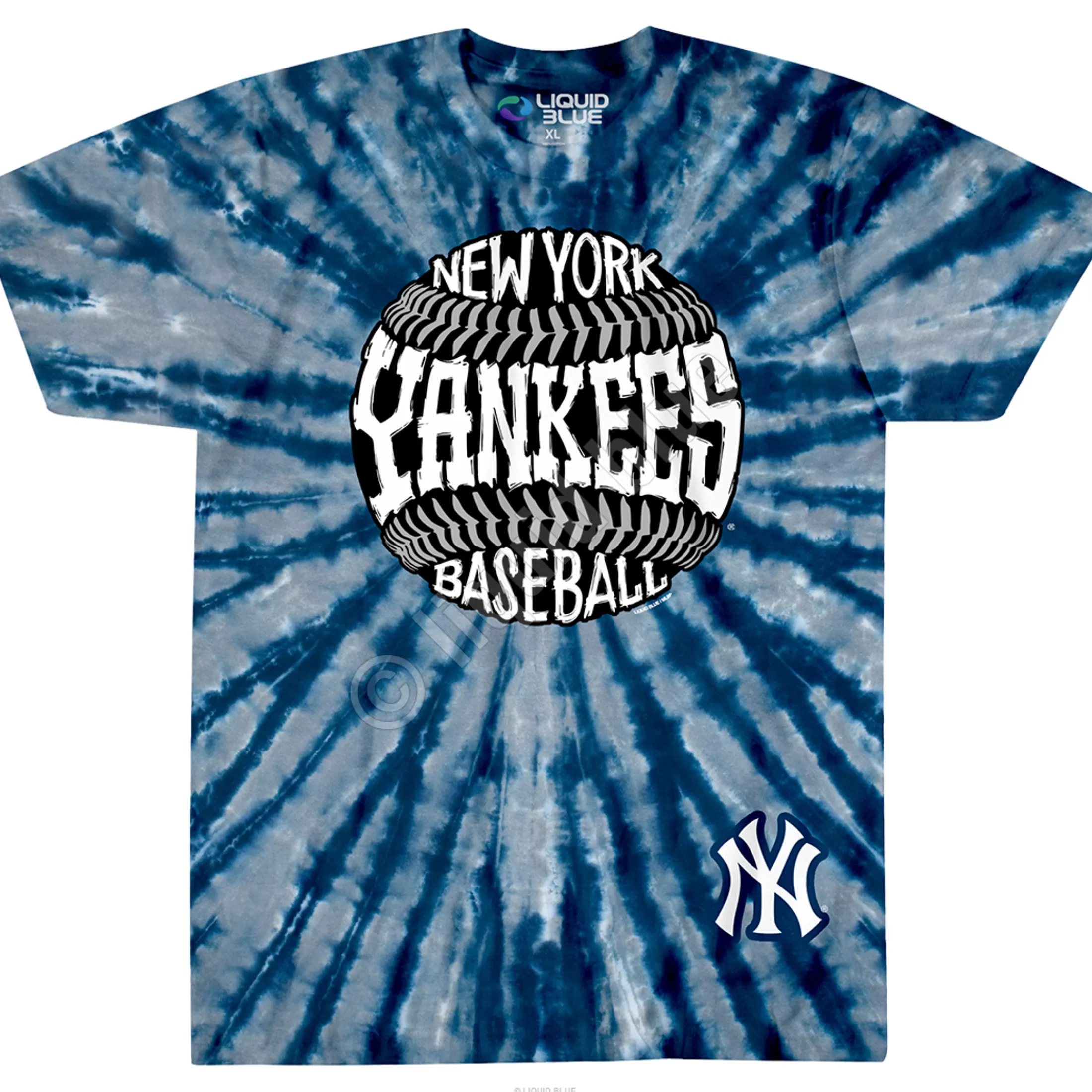 T-Shirt | New York Yankees<Liquid Blue New York Yankees Burst Tie-Dye T-Shirt