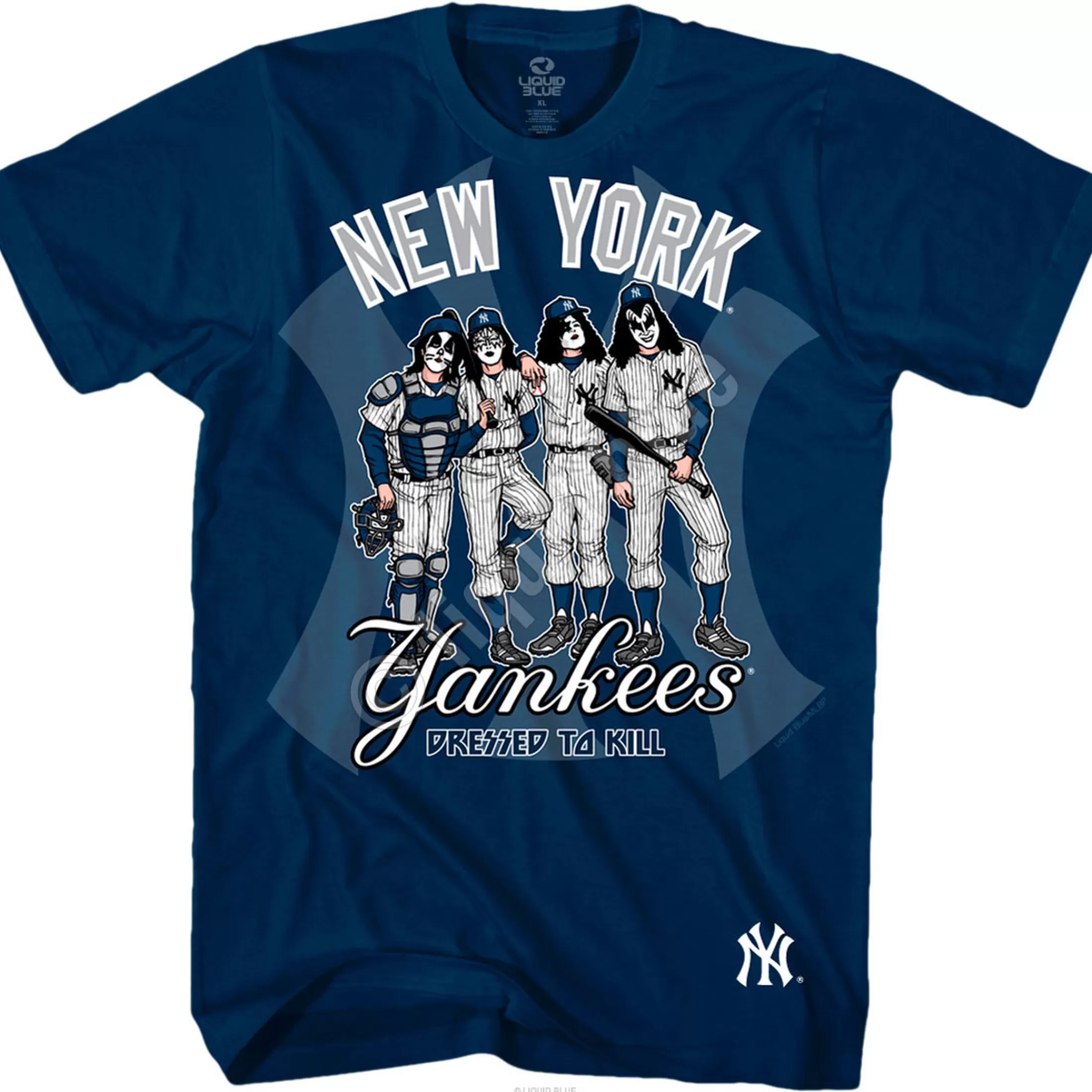 T-Shirt | New York Yankees<Liquid Blue New York Yankees Dressed to Kill Navy T-Shirt