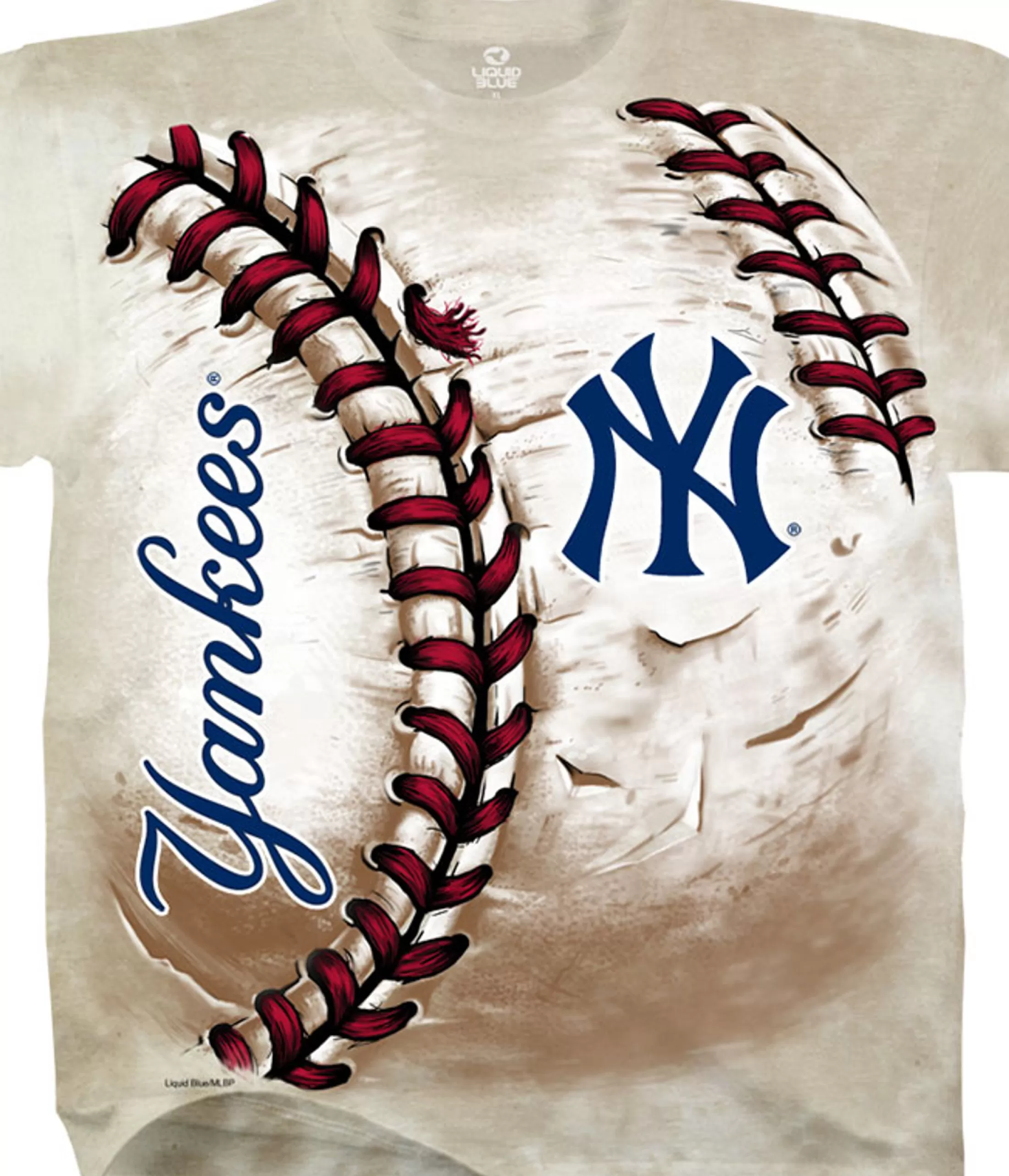 T-Shirt | New York Yankees<Liquid Blue New York Yankees Hardball Tie-Dye T-Shirt