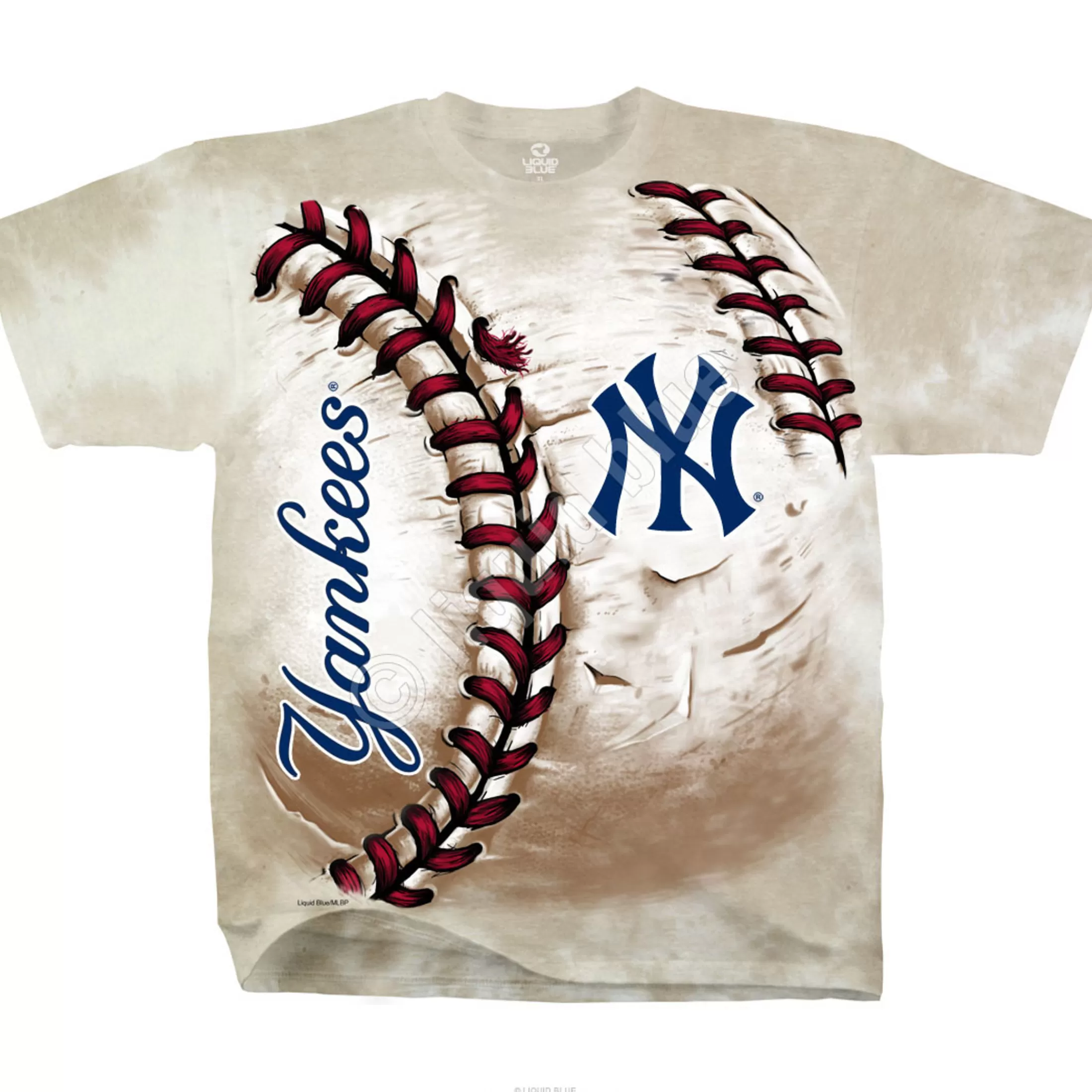 T-Shirt | New York Yankees<Liquid Blue New York Yankees Hardball Tie-Dye T-Shirt