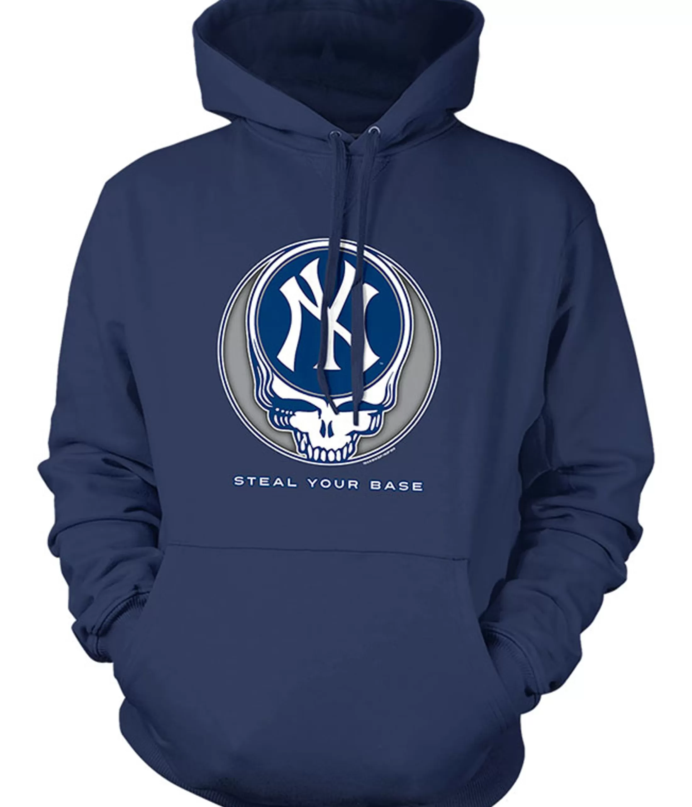 Hoodie | New York Yankees<Liquid Blue New York Yankees Steal Your Base Navy Hoodie