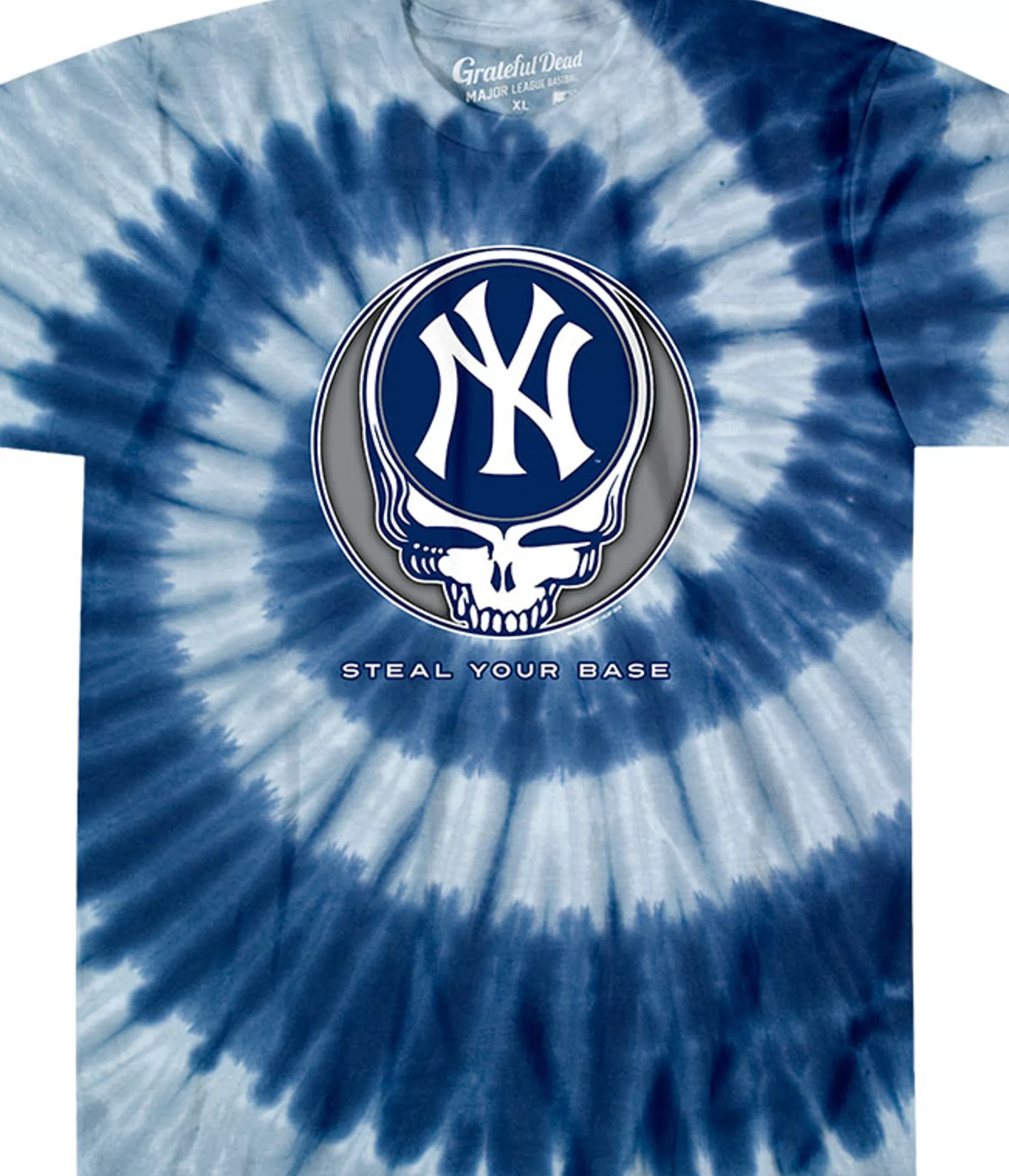 T-Shirt | New York Yankees<Liquid Blue New York Yankees Steal Your Base Tie-Dye T-Shirt