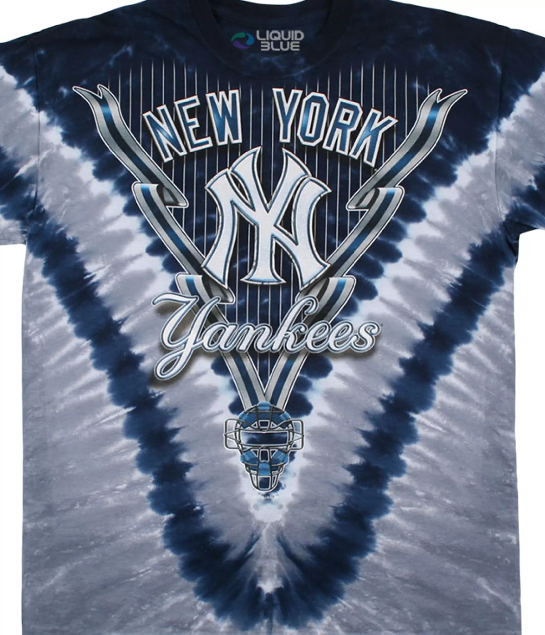 T-Shirt | New York Yankees<Liquid Blue New York Yankees V Tie-Dye T-Shirt