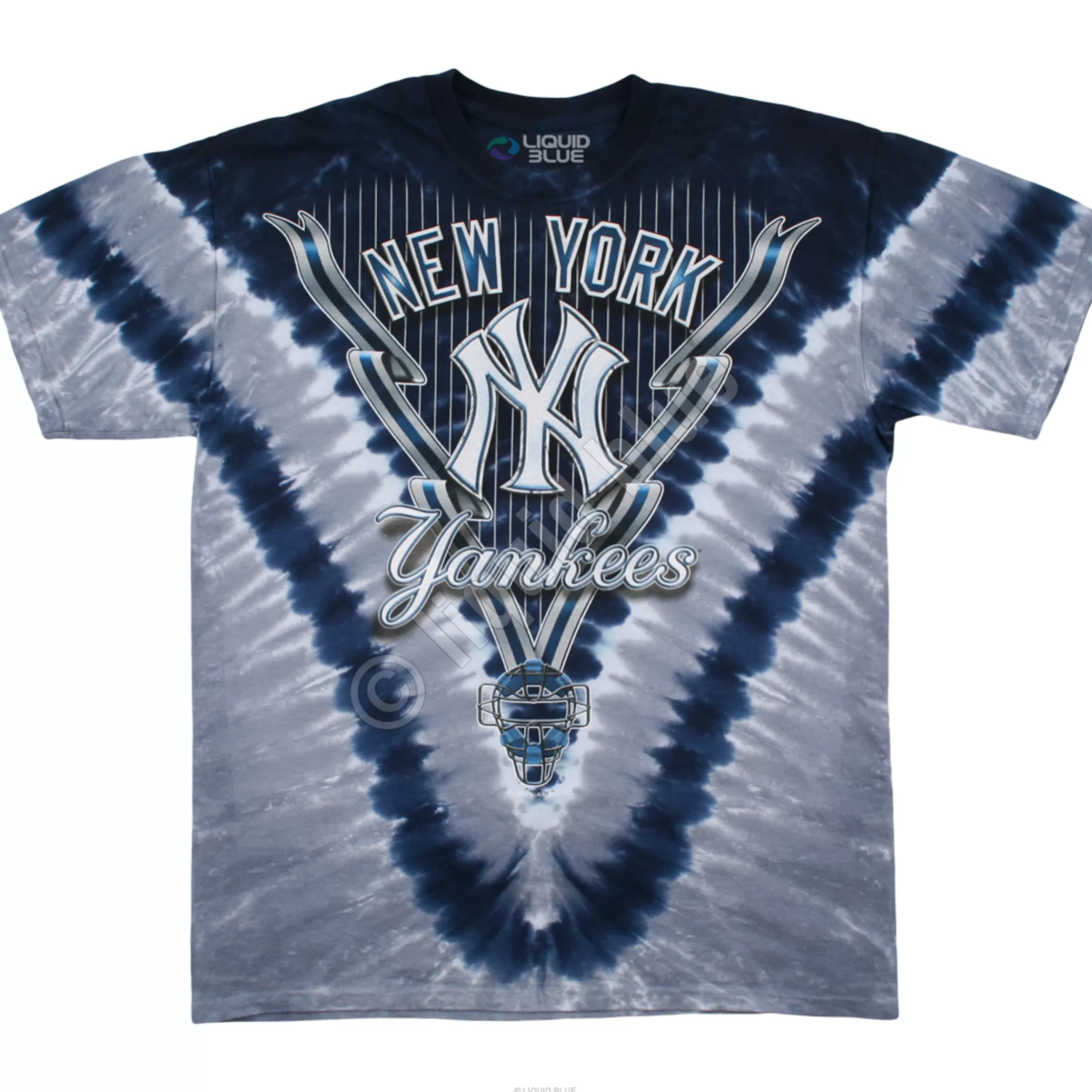 T-Shirt | New York Yankees<Liquid Blue New York Yankees V Tie-Dye T-Shirt