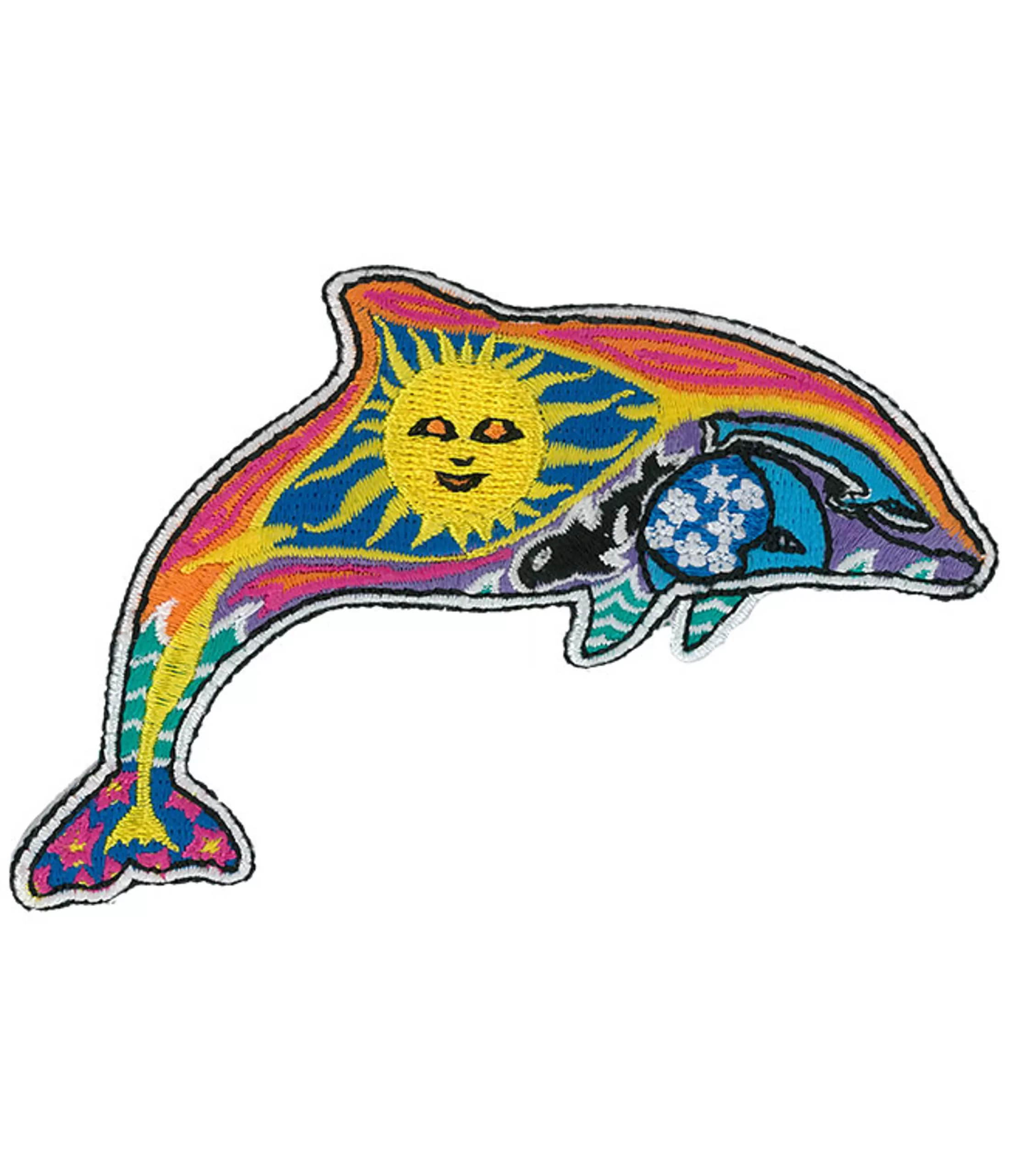 Patches | Space<Liquid Blue Night Day Dolphin Patch