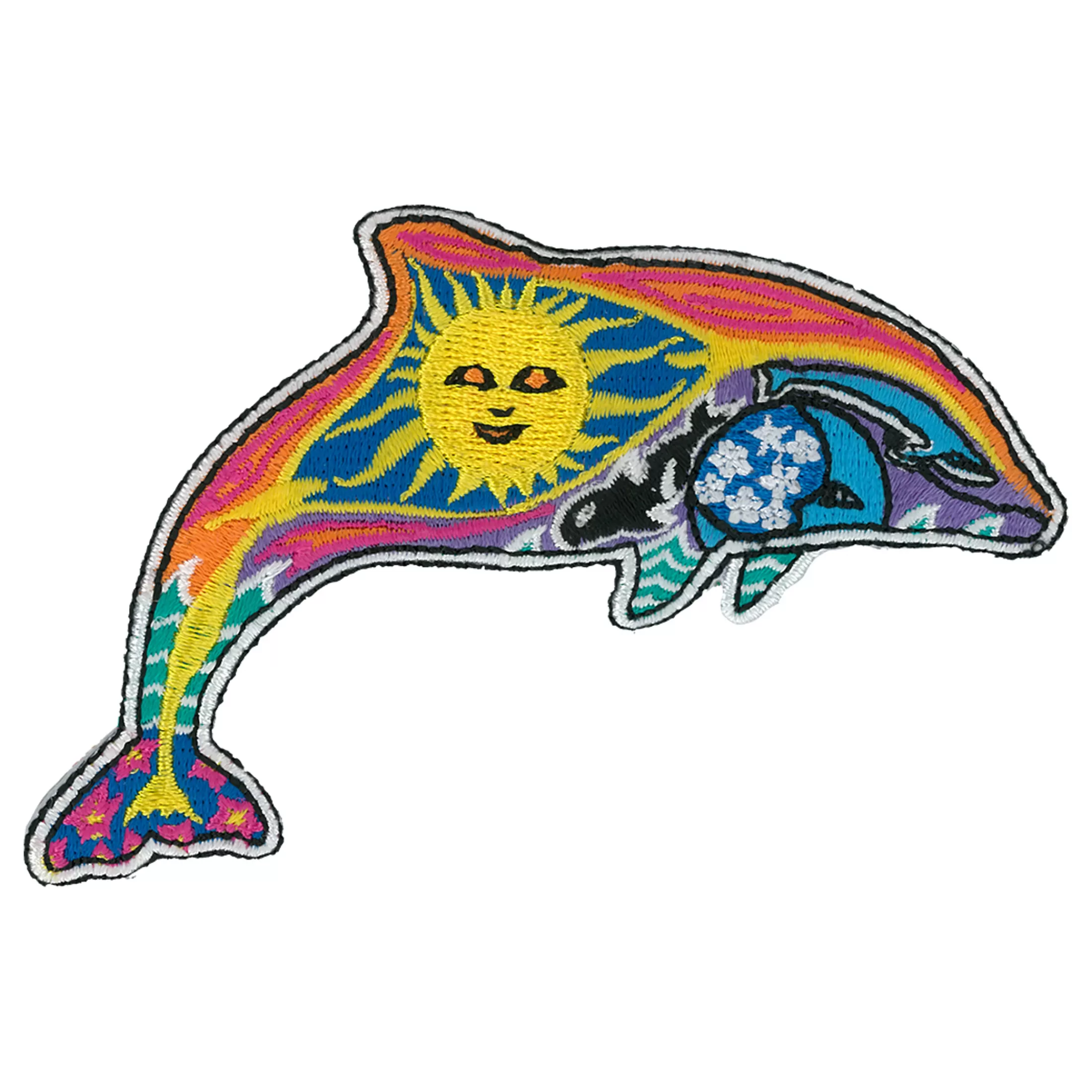 Patches | Space<Liquid Blue Night Day Dolphin Patch