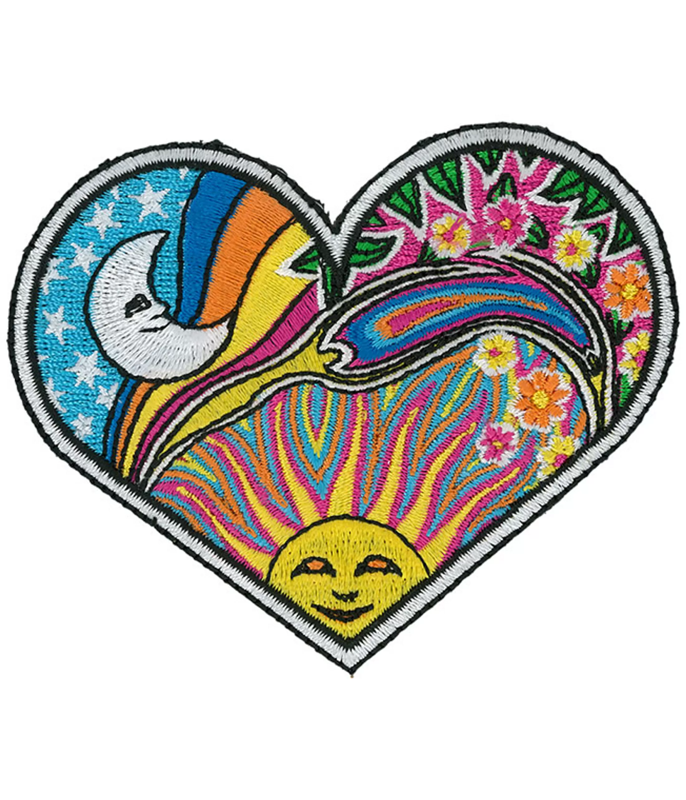 Patches | Space<Liquid Blue Night Day Heart Patch