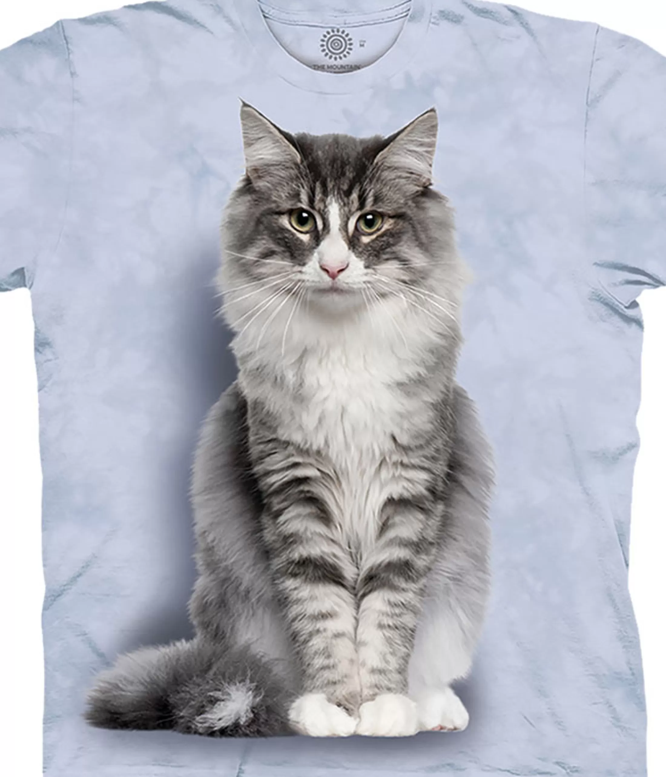 T-Shirt | Pets<Liquid Blue Norwegian Forest Cat Classic Cotton T-Shirt