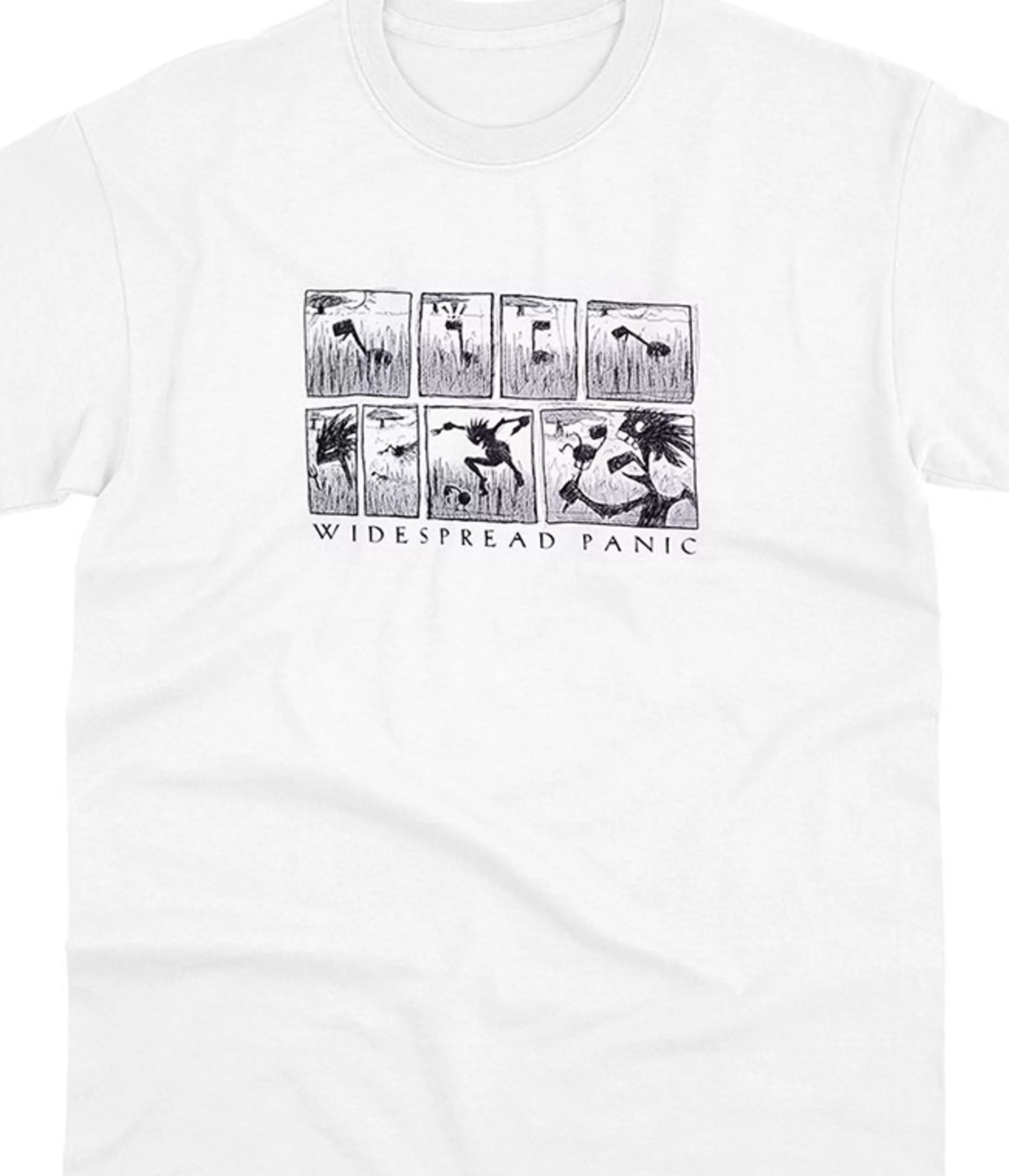 T-Shirt | Widespread Panic<Liquid Blue Note Eater Comic White T-Shirt