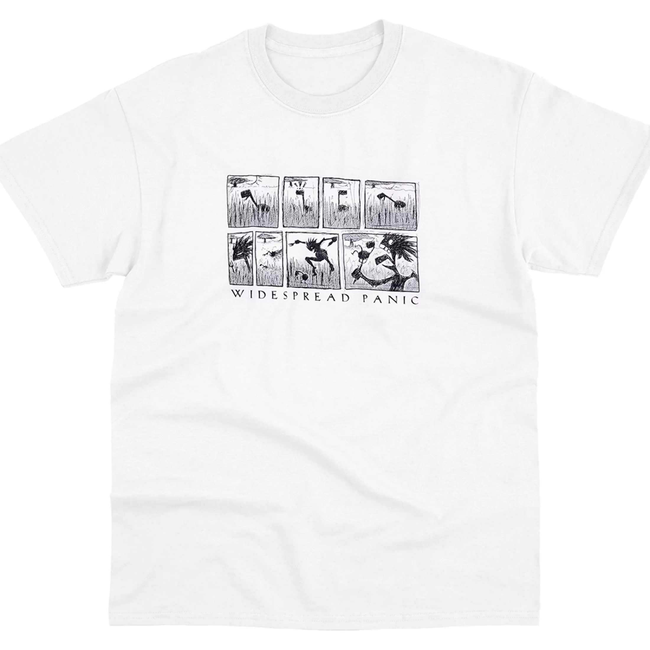 T-Shirt | Widespread Panic<Liquid Blue Note Eater Comic White T-Shirt