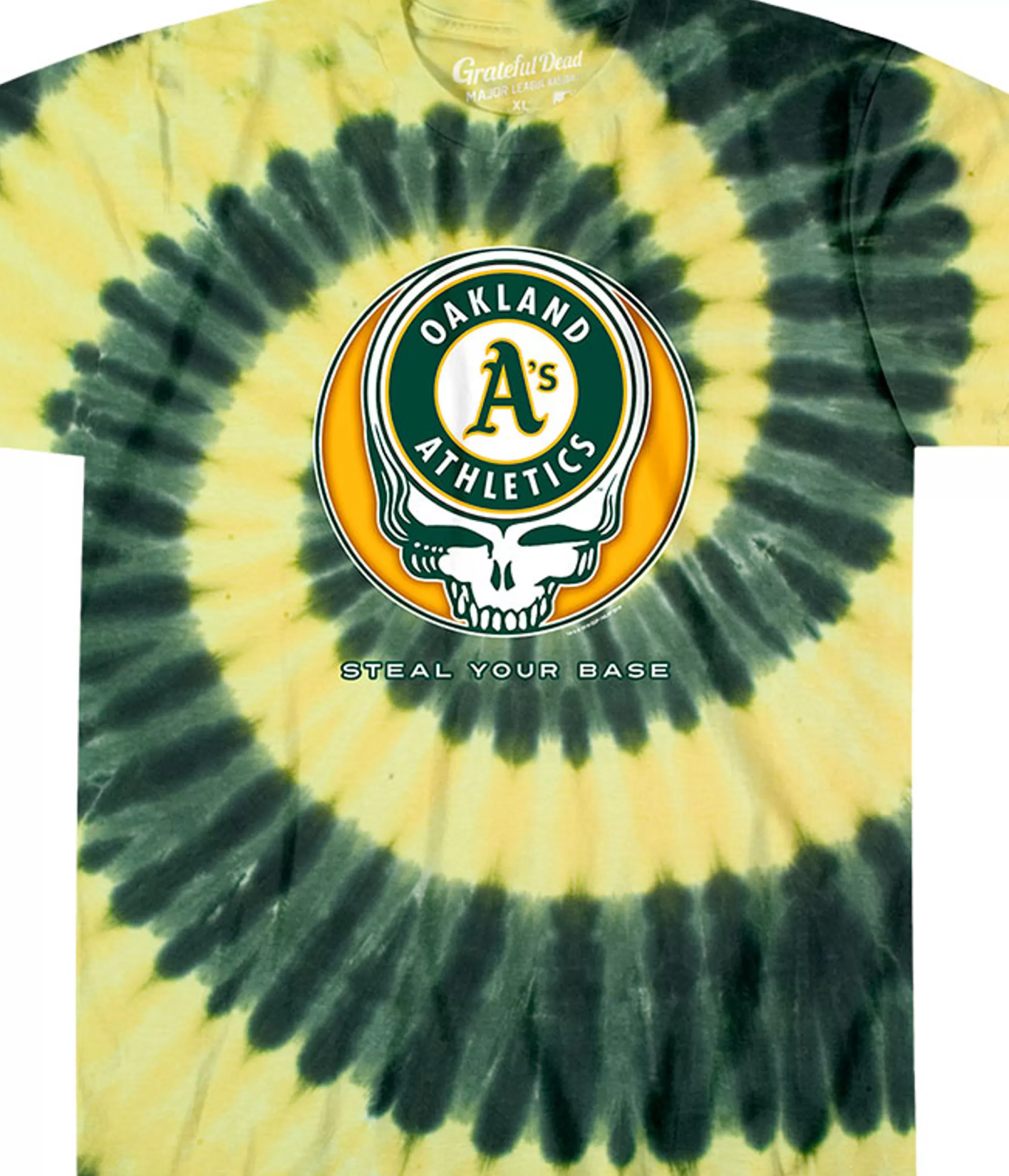 T-Shirt | Oakland Athletics<Liquid Blue Oakland Athletics Steal Your Base Tie-Dye Tie-Dye T-Shirt