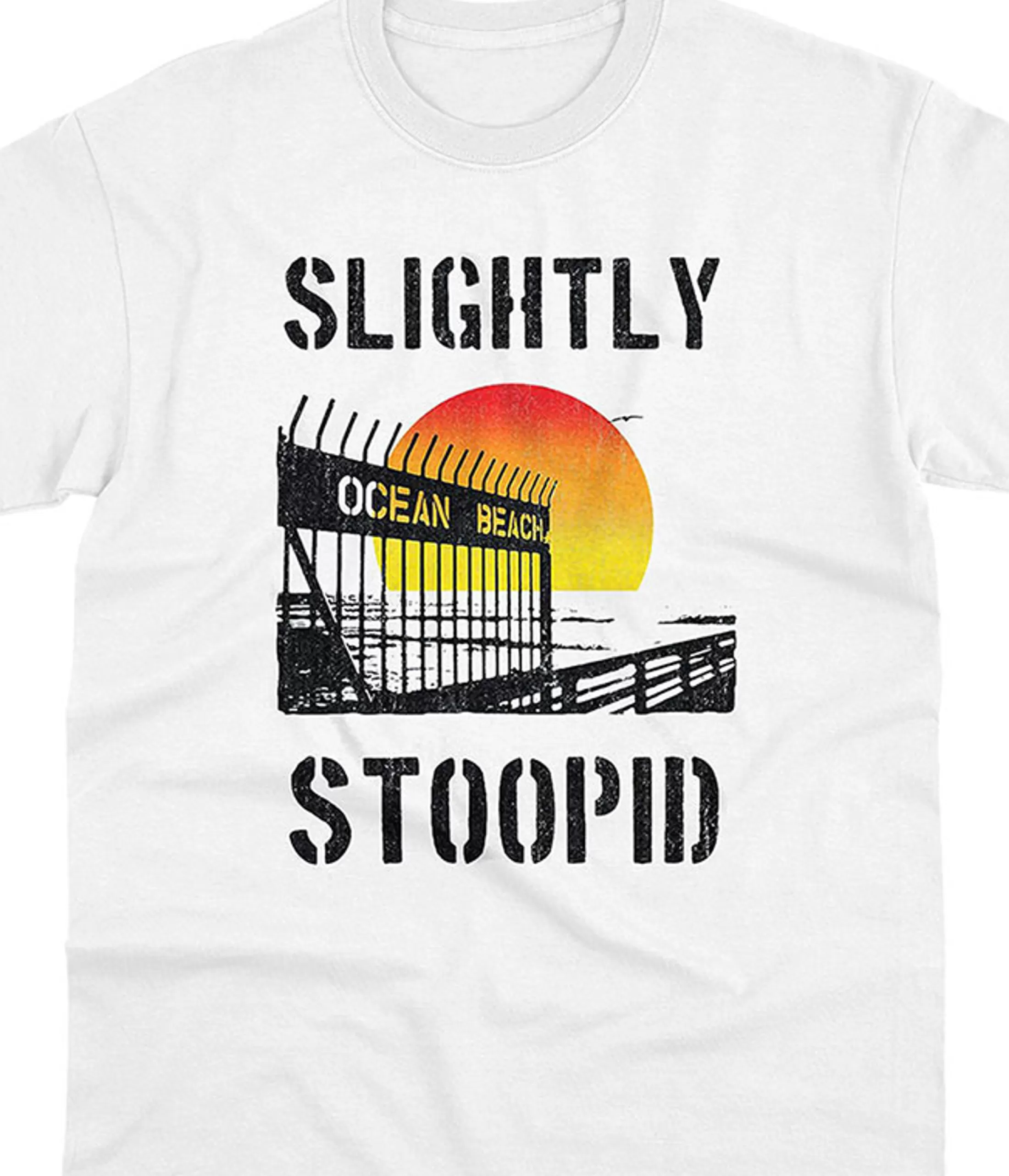 T-Shirt | Slightly Stoopid<Liquid Blue Ocean Beach Gate White T-Shirt