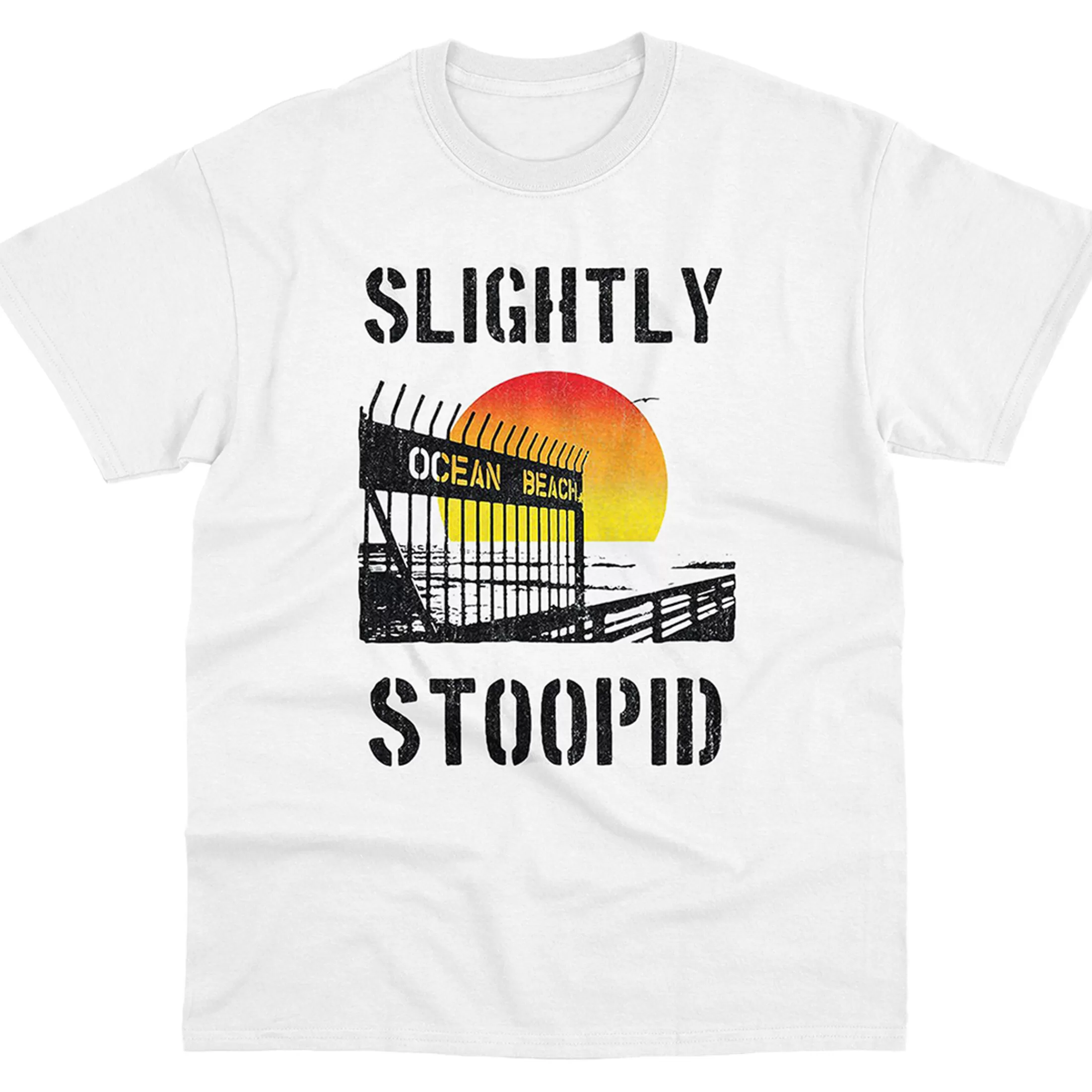 T-Shirt | Slightly Stoopid<Liquid Blue Ocean Beach Gate White T-Shirt